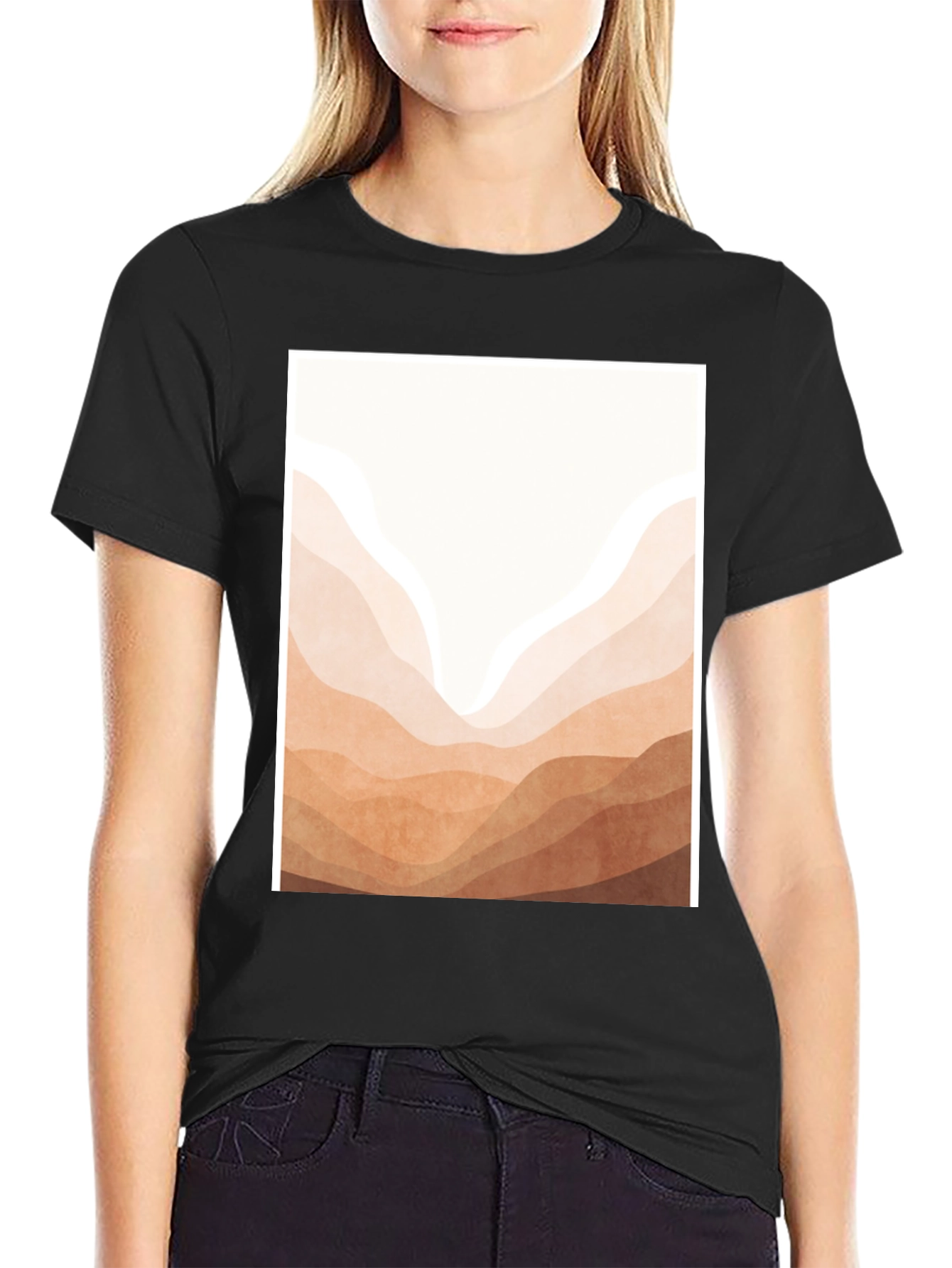 Minimalist Mountain Range Graphic Tee