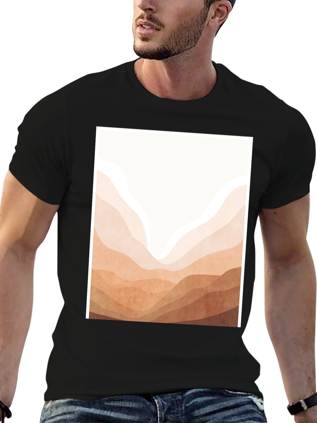 Minimalist Mountain Range Graphic Tee