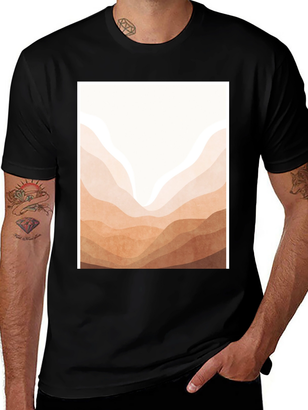 Minimalist Mountain Range Graphic Tee