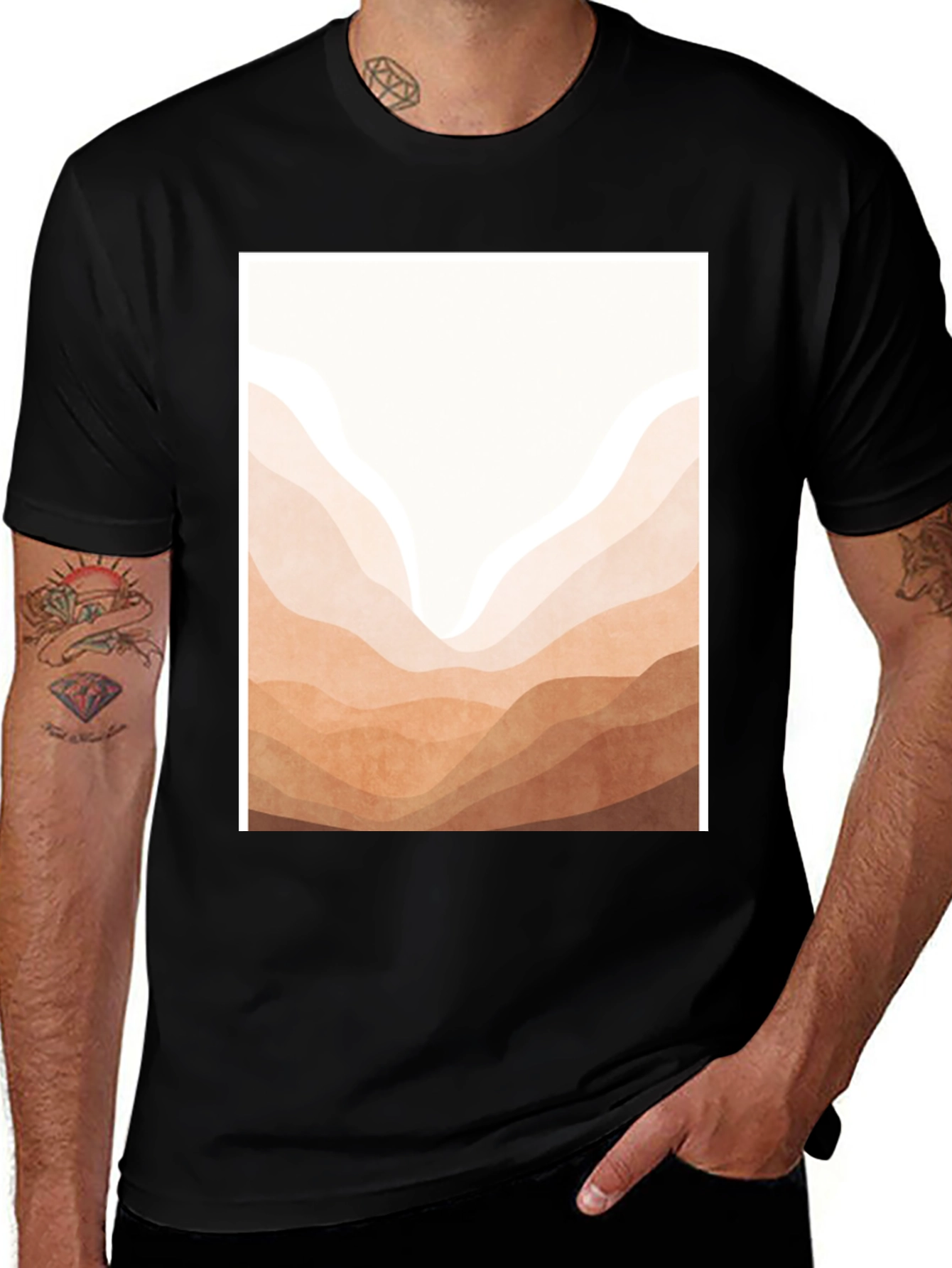 Minimalist Mountain Range Graphic Tee