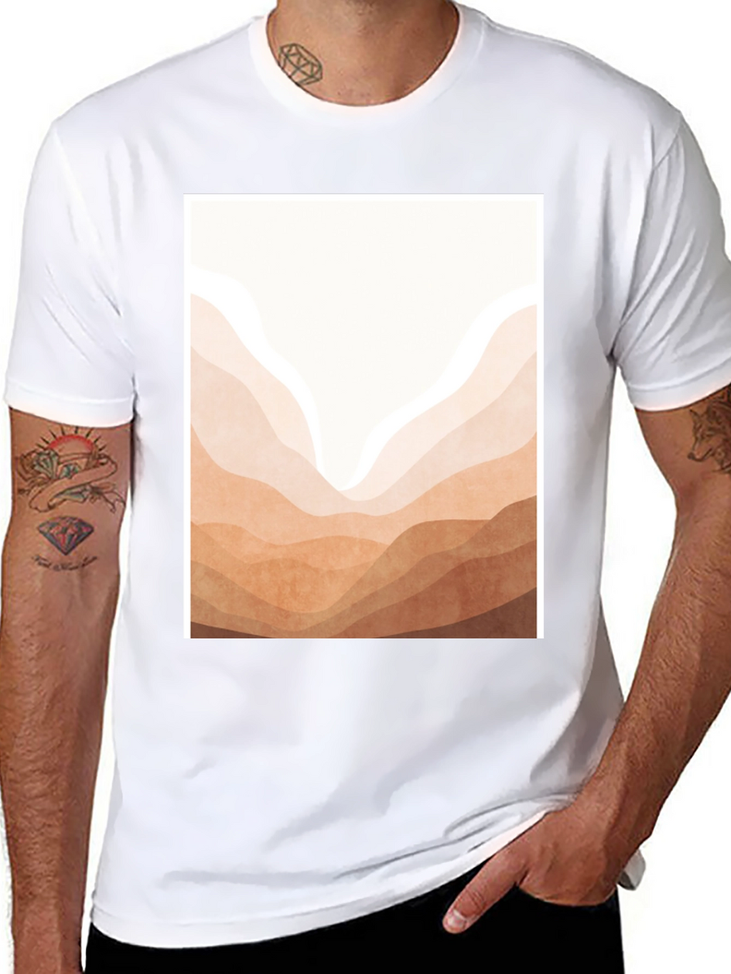 Minimalist Mountain Range Graphic Tee