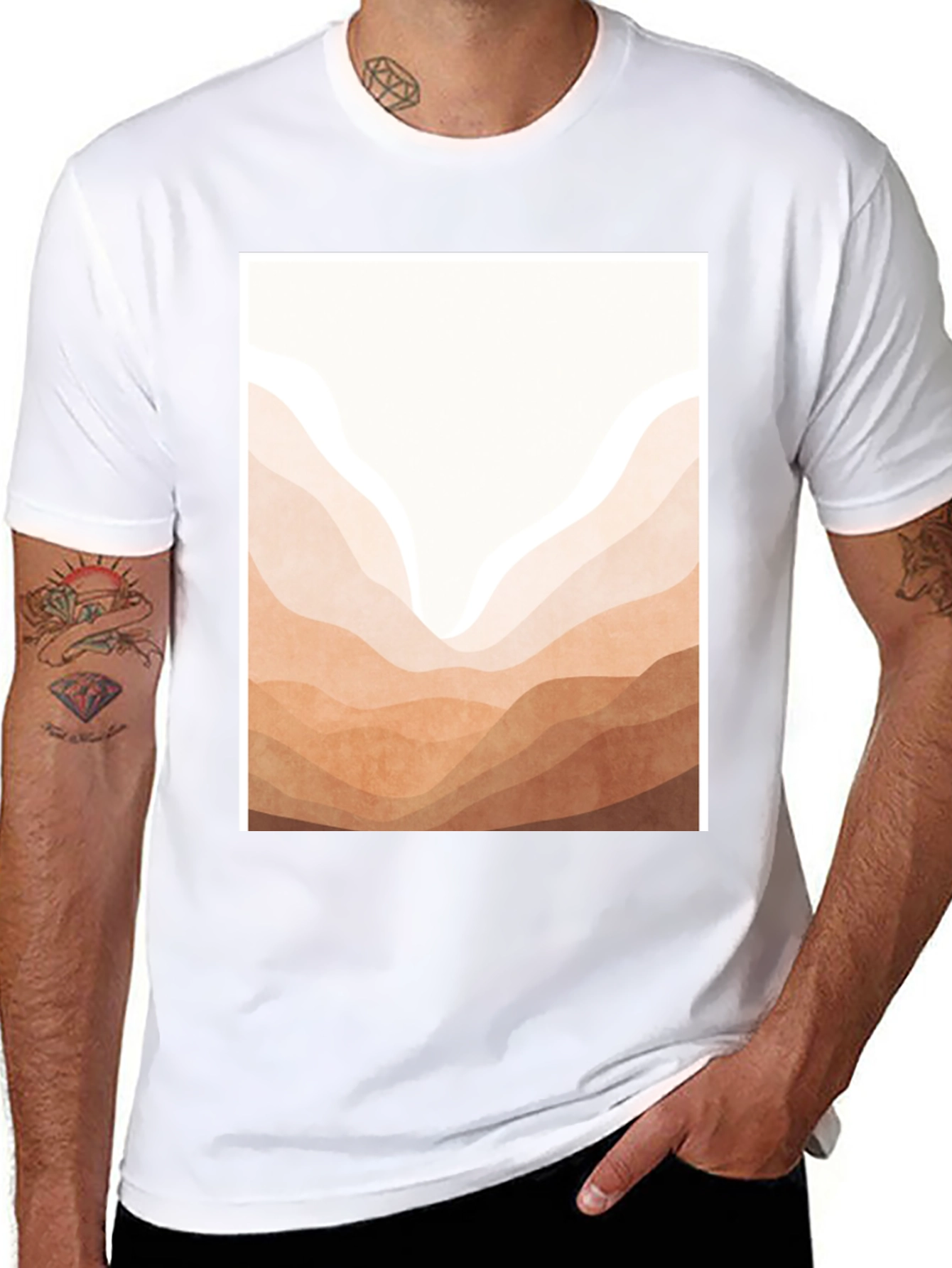 Minimalist Mountain Range Graphic Tee