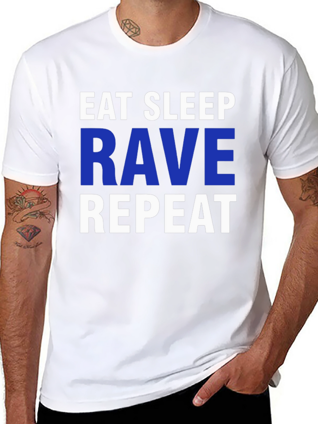 Eat Sleep Rave Repeat T-Shirt - Party Apparel