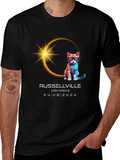 Russellville Arkansas Eclipse 2024 Cat T-Shirt