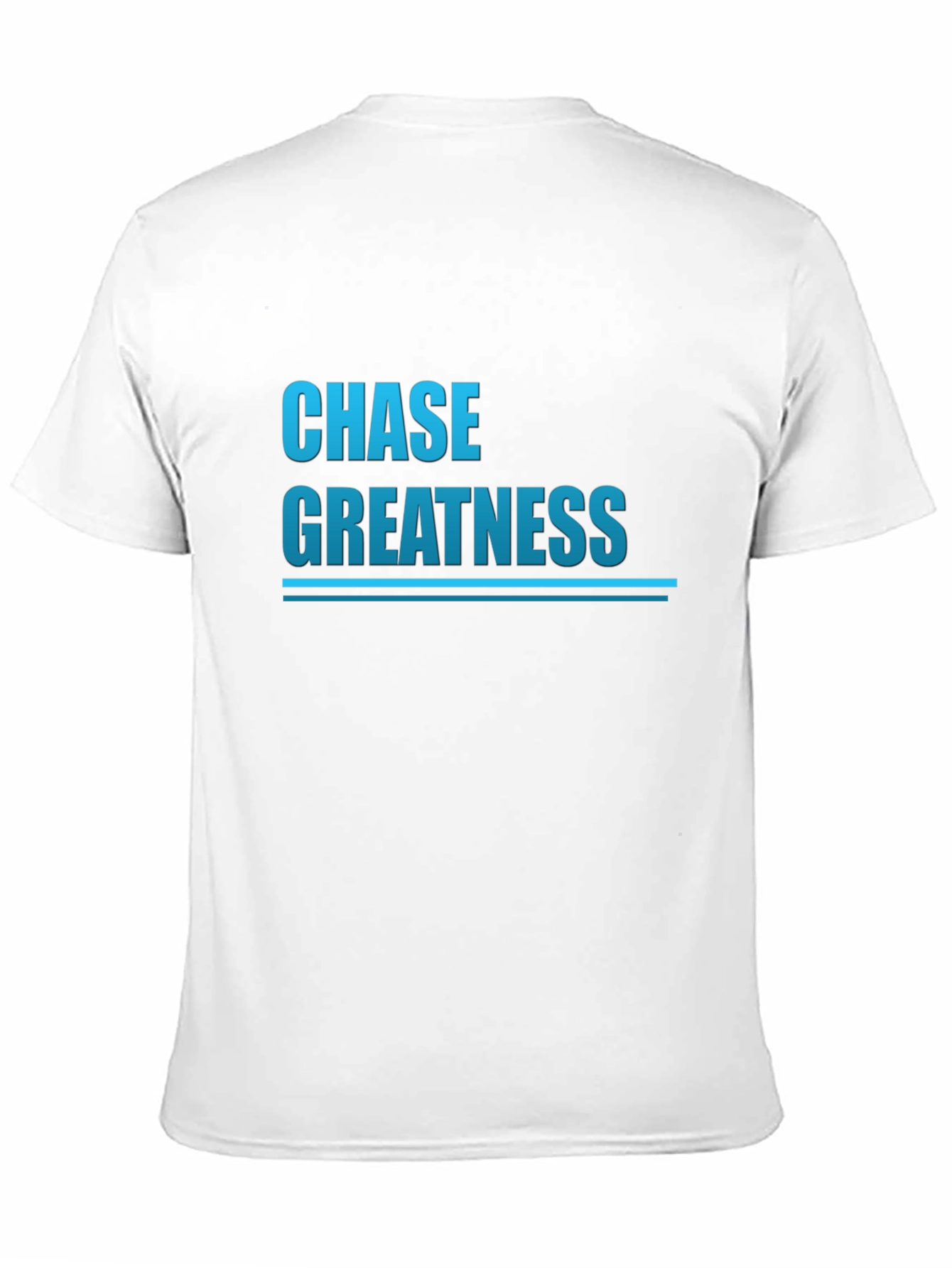 Chase Greatness Graphic Tee - Motivational Black T-Shirt