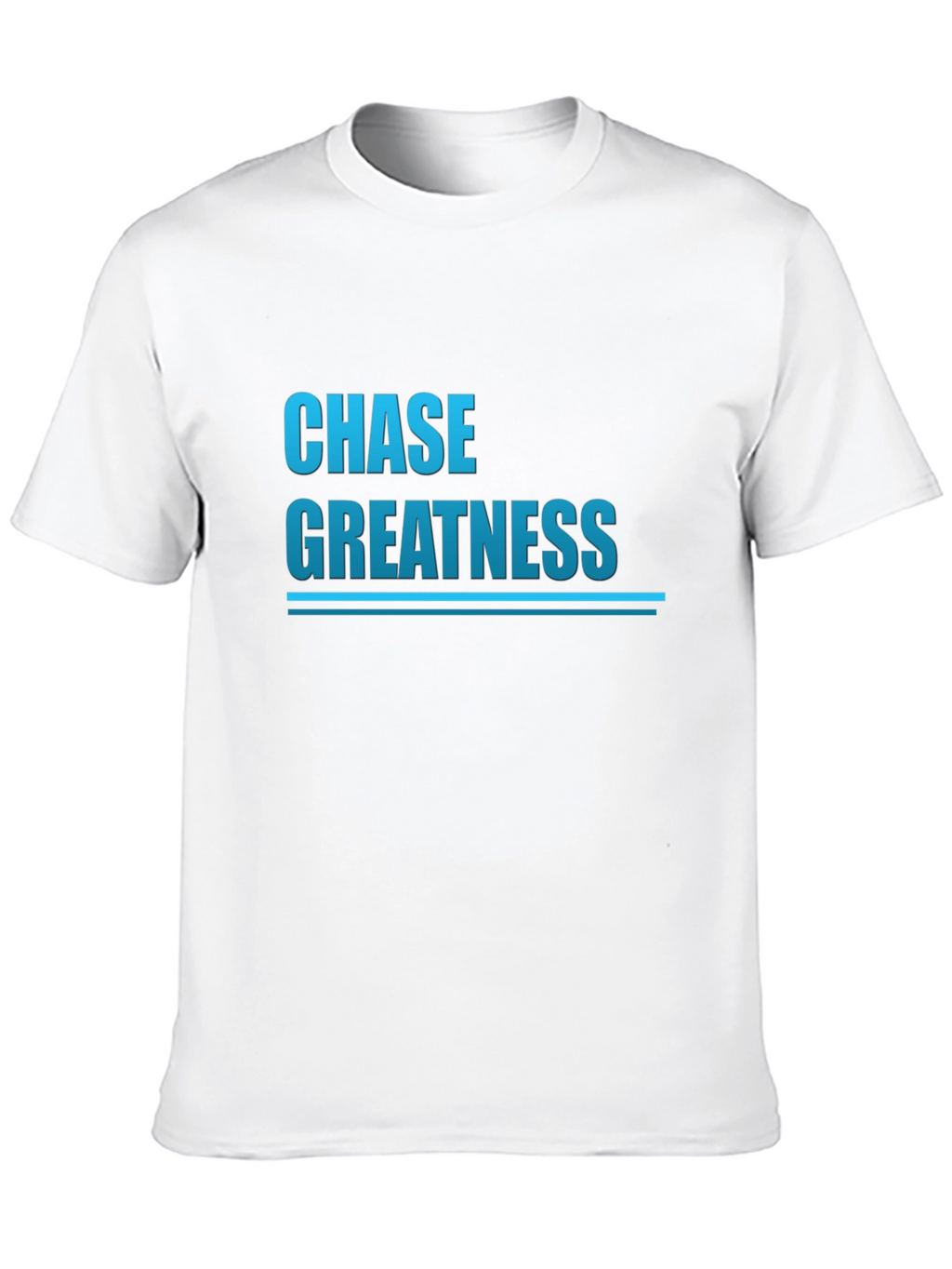 Chase Greatness Graphic Tee - Motivational Black T-Shirt