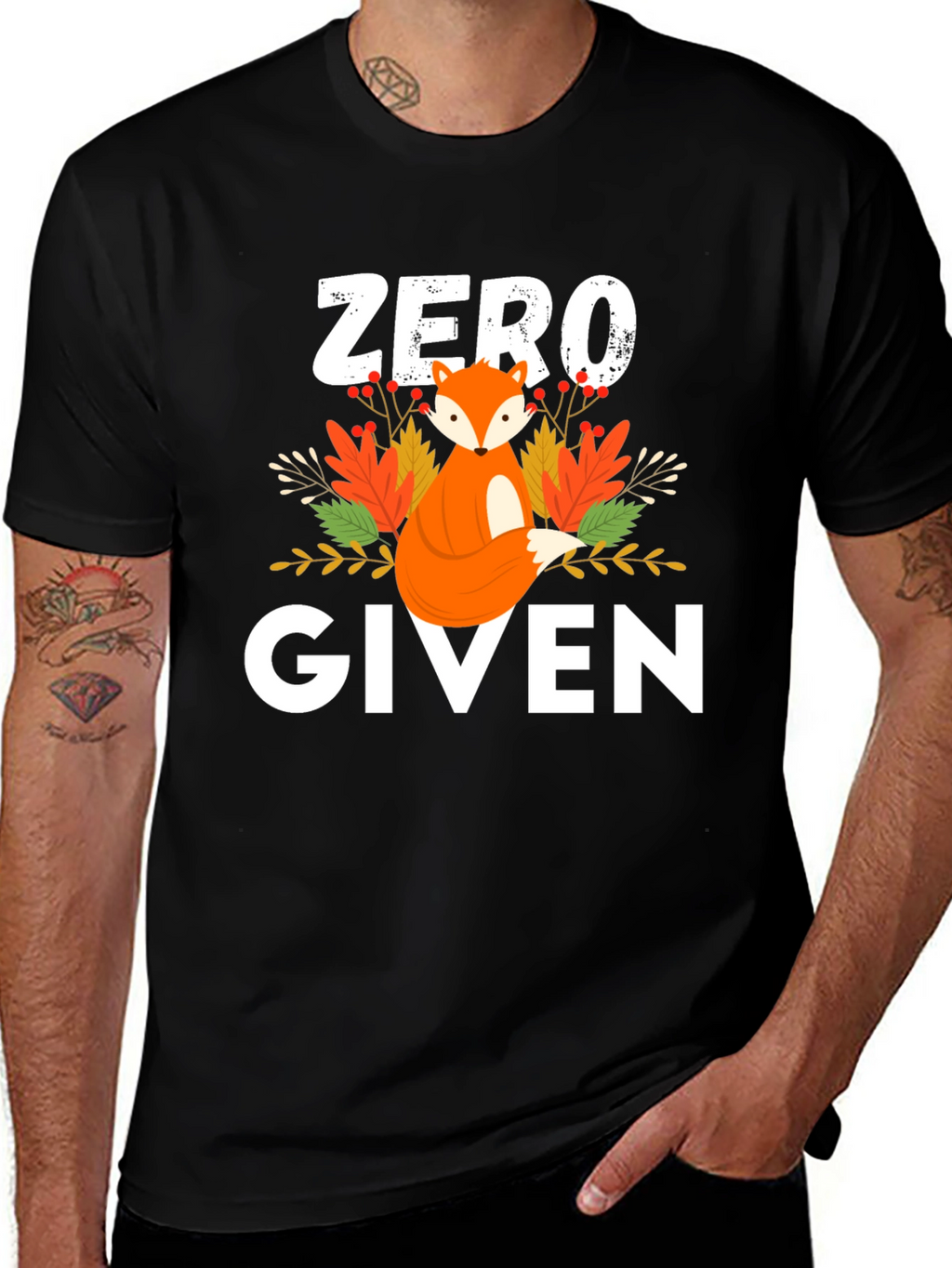 Zero Fox Given Tee - Mens Black Graphic T-Shirt