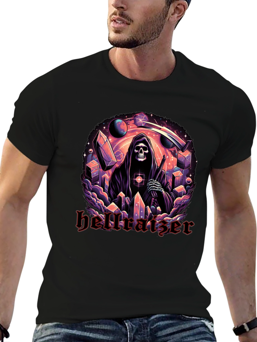 Hellraiser Graphic Print Black T-Shirt
