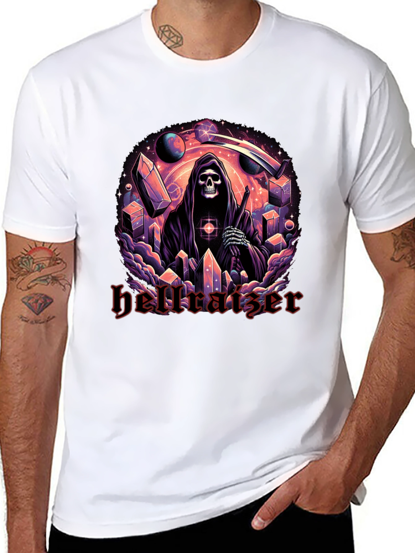Hellraiser Graphic Print Black T-Shirt