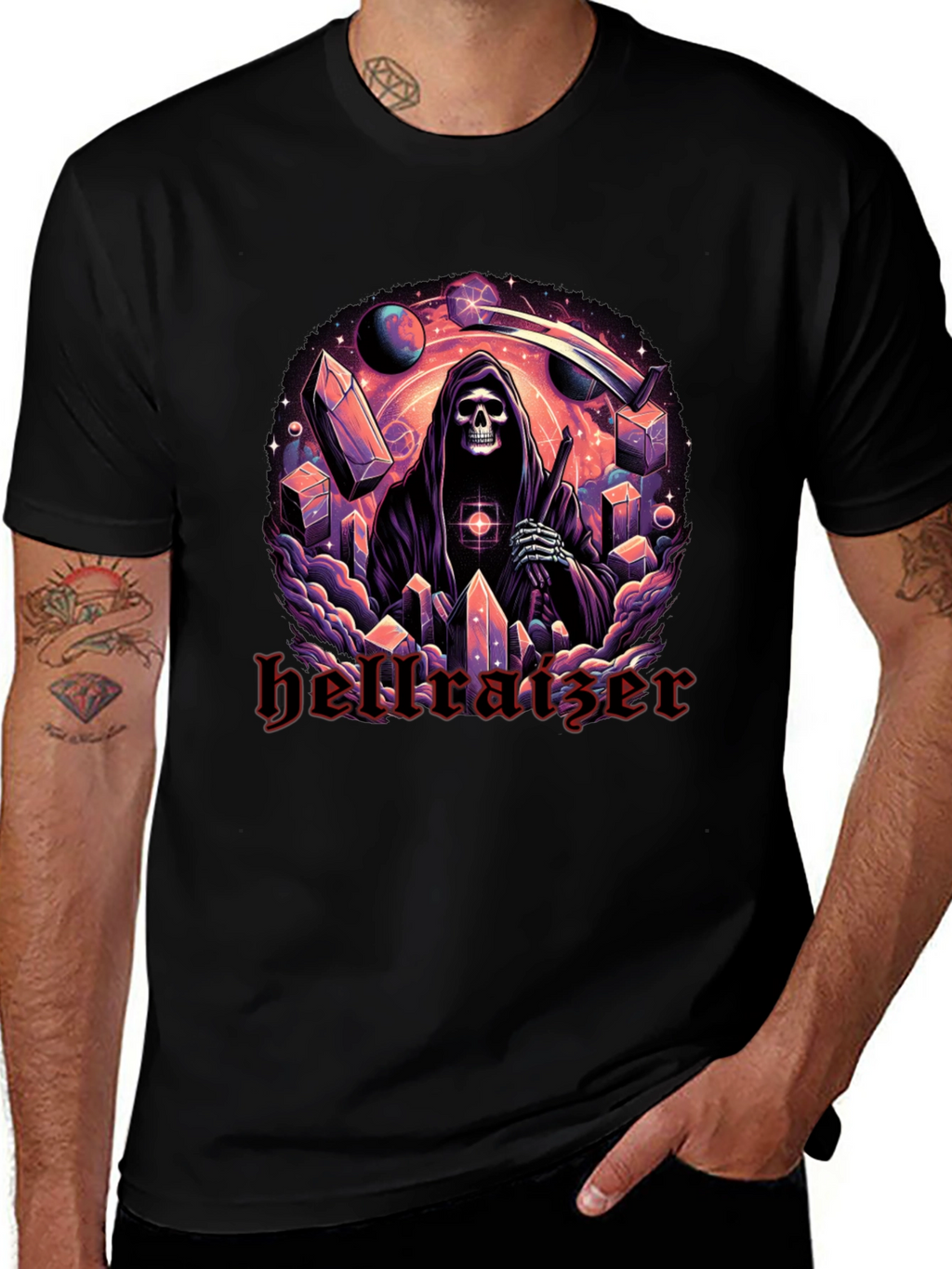 Hellraiser Graphic Print Black T-Shirt