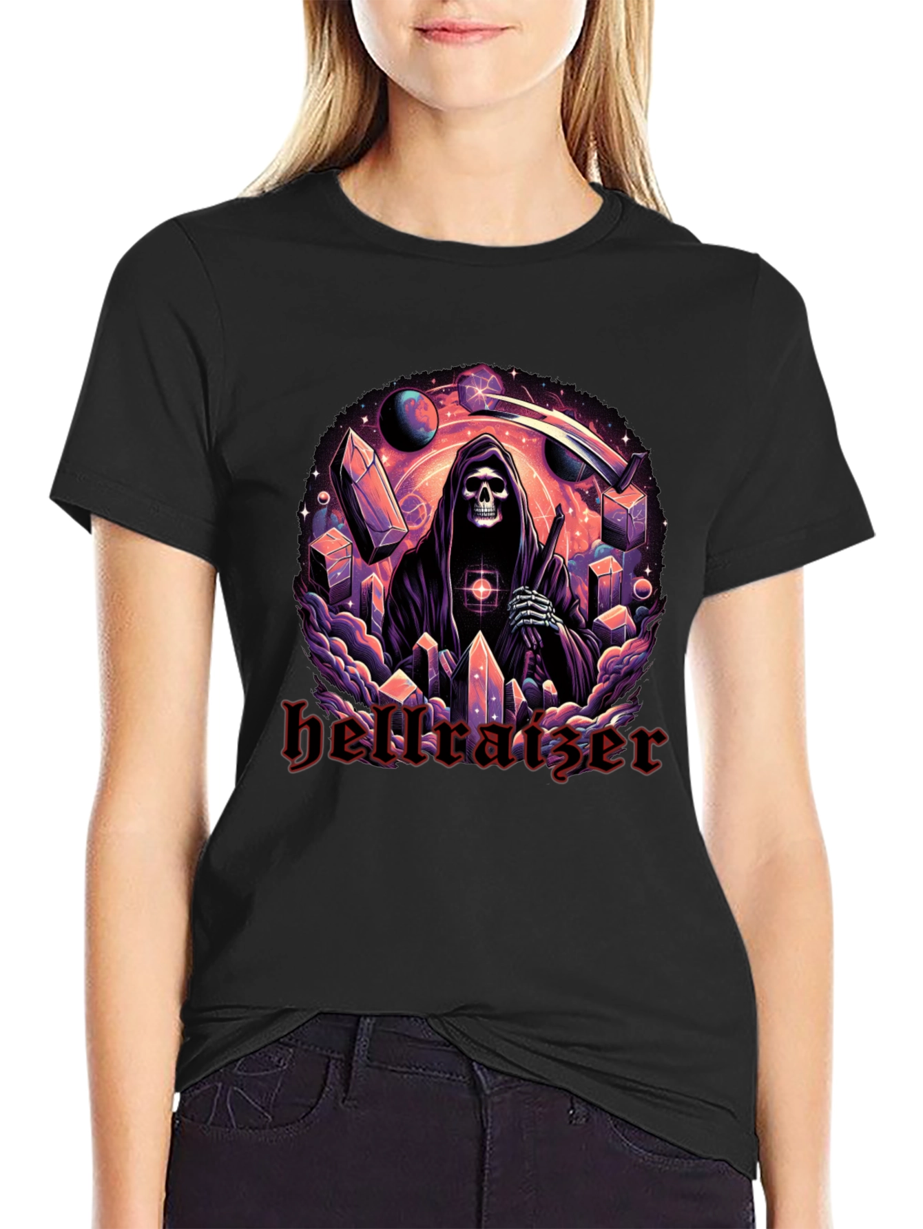 Hellraiser Graphic Print Black T-Shirt