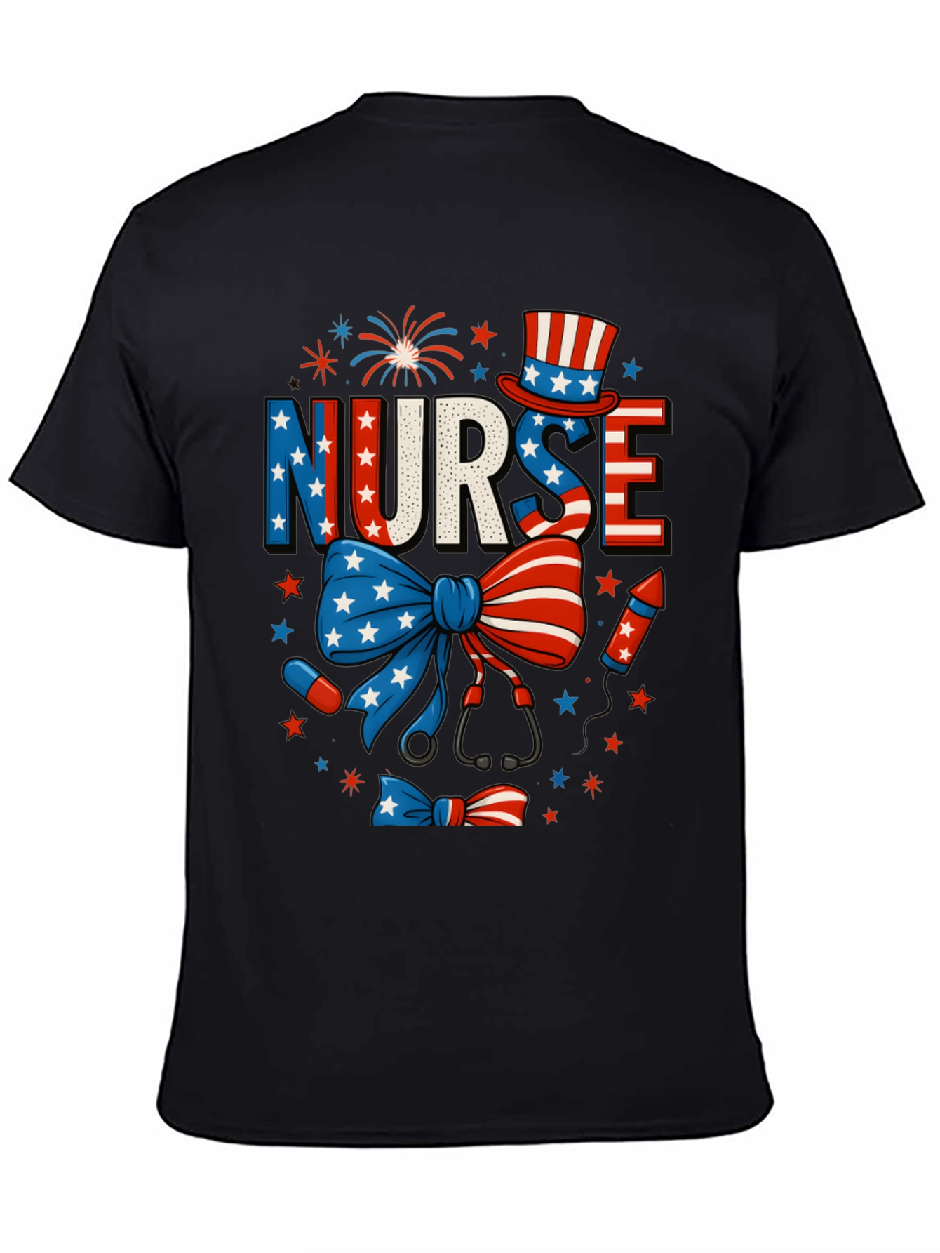 Patriotic Nurse T-Shirt - 4th of July USA