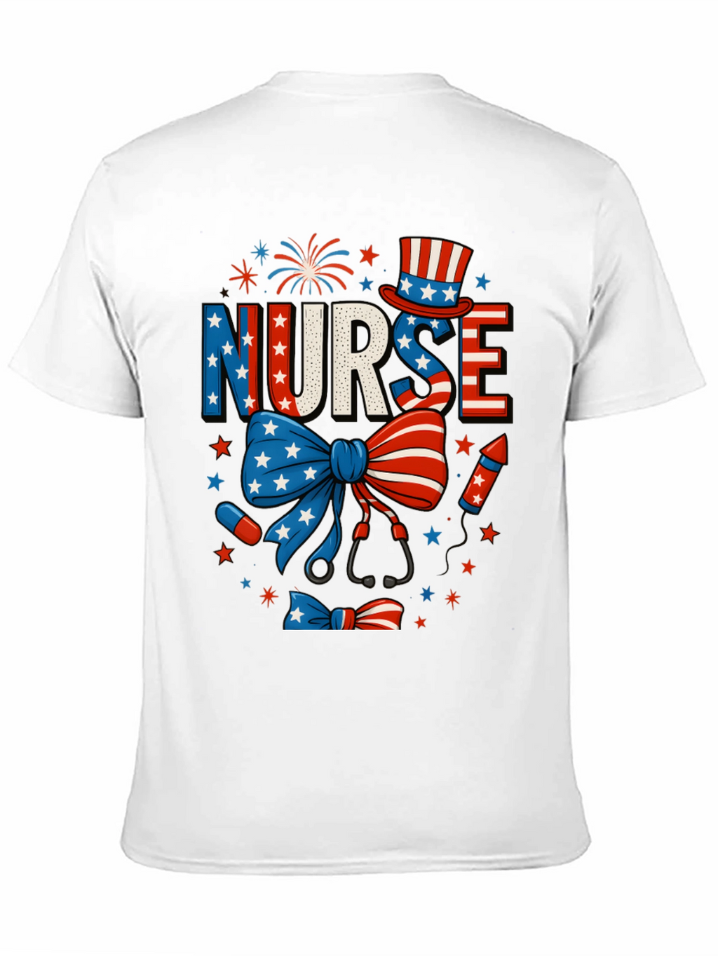 Patriotic Nurse T-Shirt - 4th of July USA