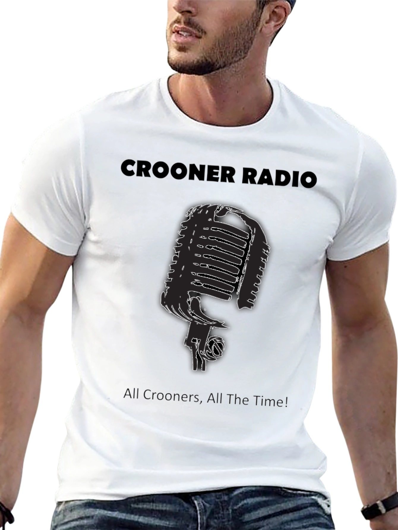 Crooner Radio Black T-Shirt