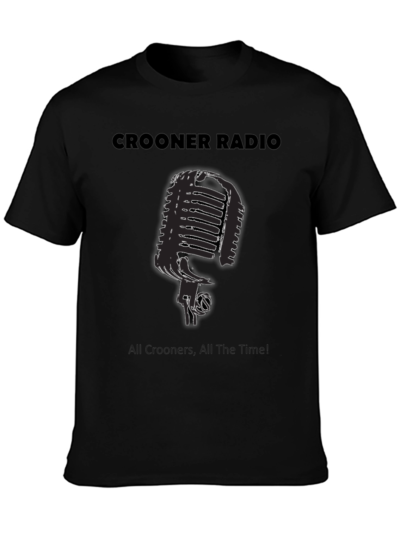 Crooner Radio Black T-Shirt