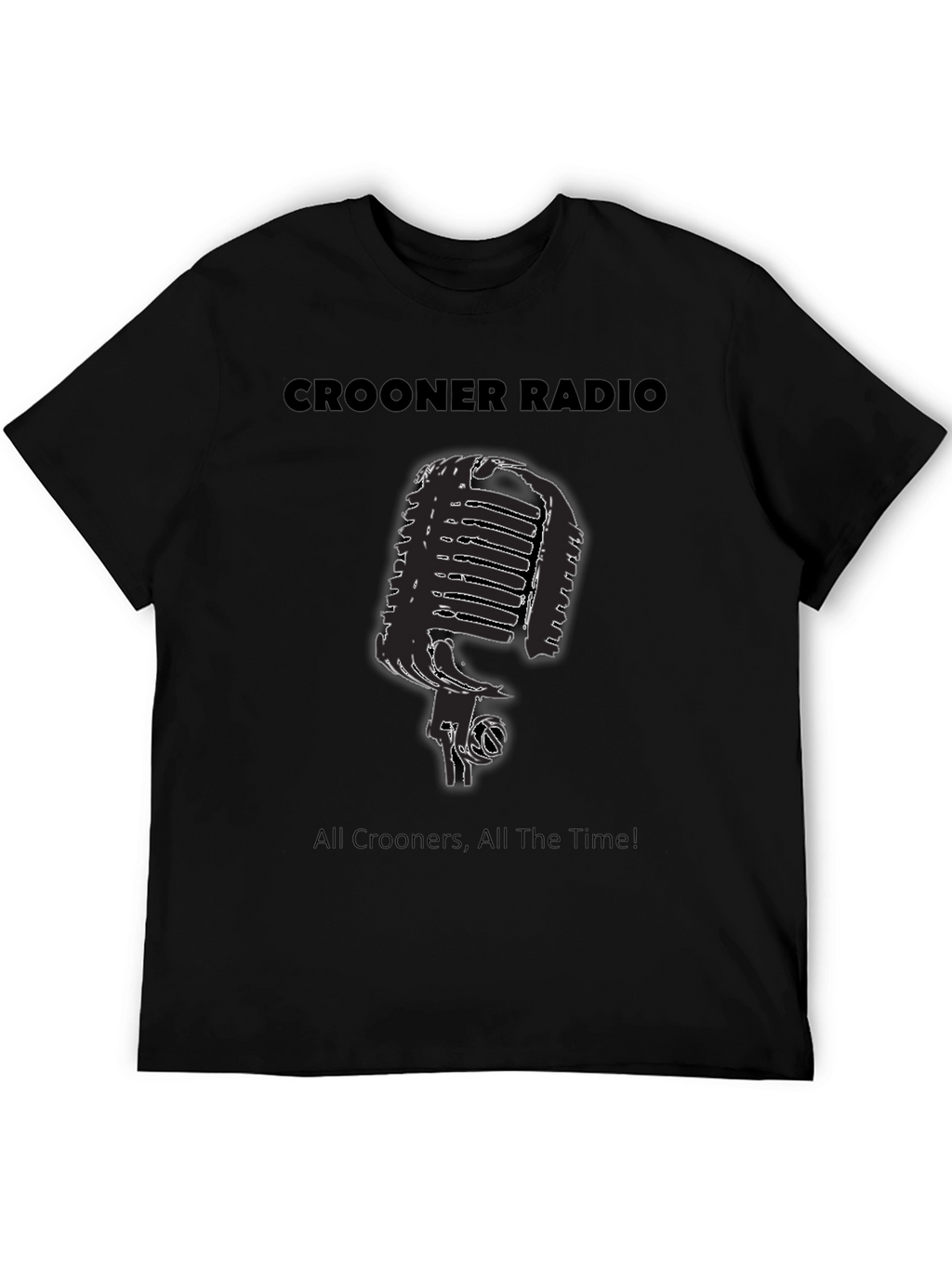 Crooner Radio Black T-Shirt