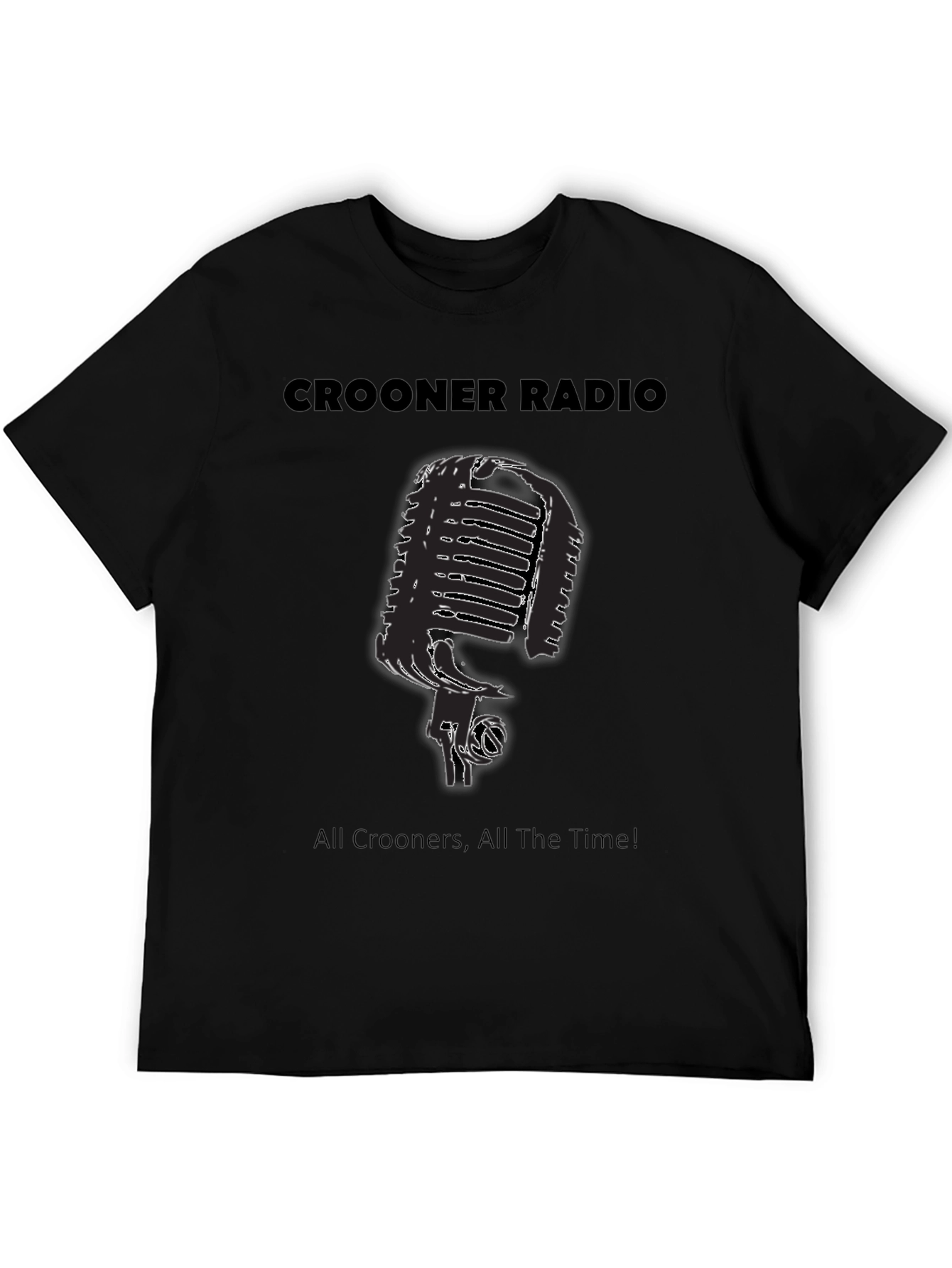 Crooner Radio Black T-Shirt