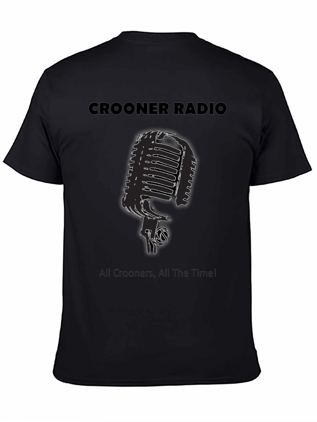 Crooner Radio Black T-Shirt