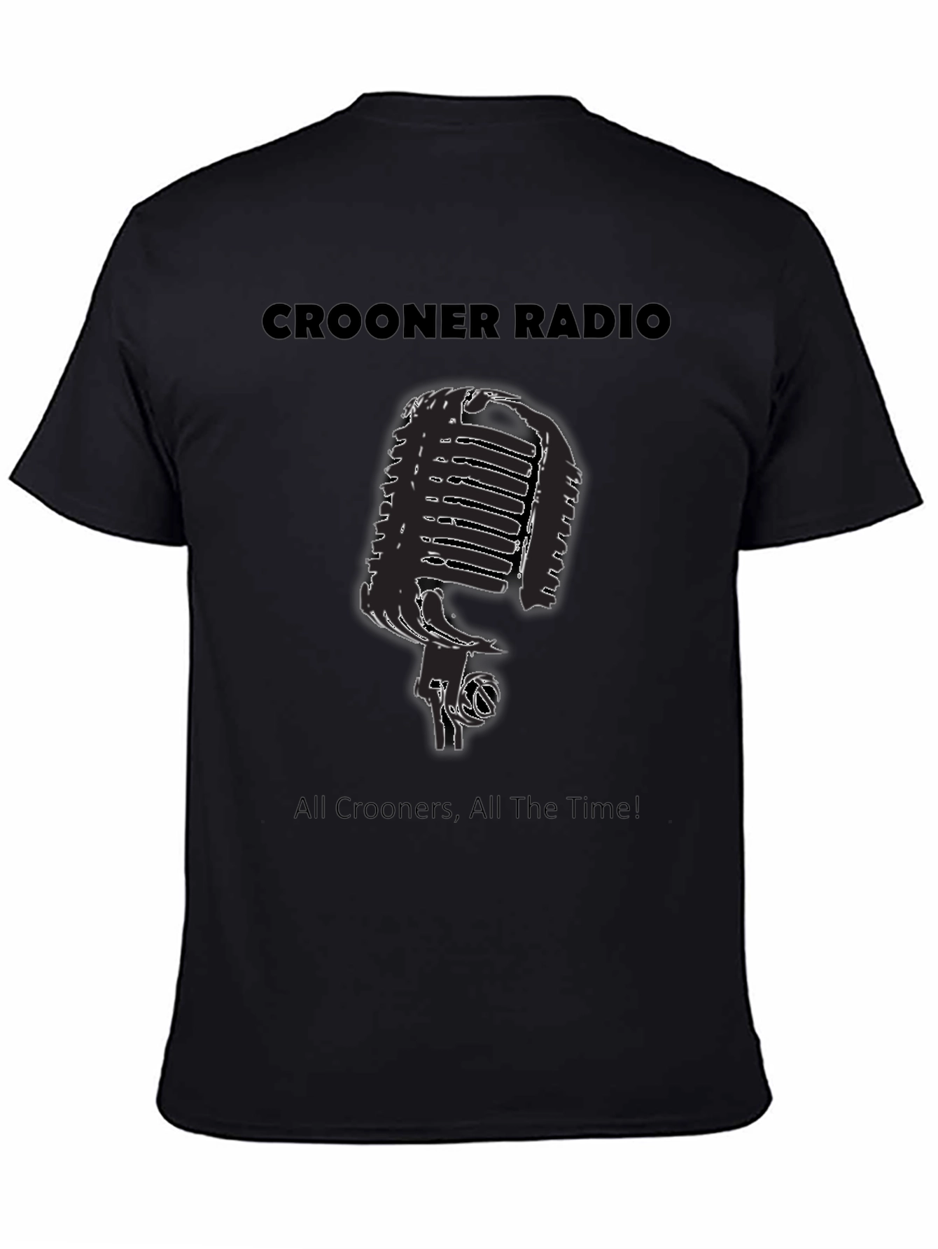 Crooner Radio Black T-Shirt