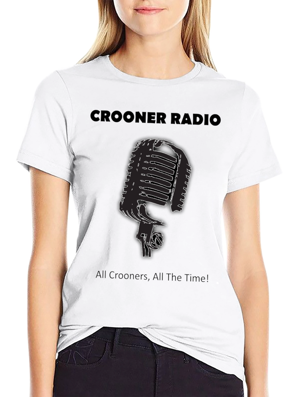 Crooner Radio Black T-Shirt