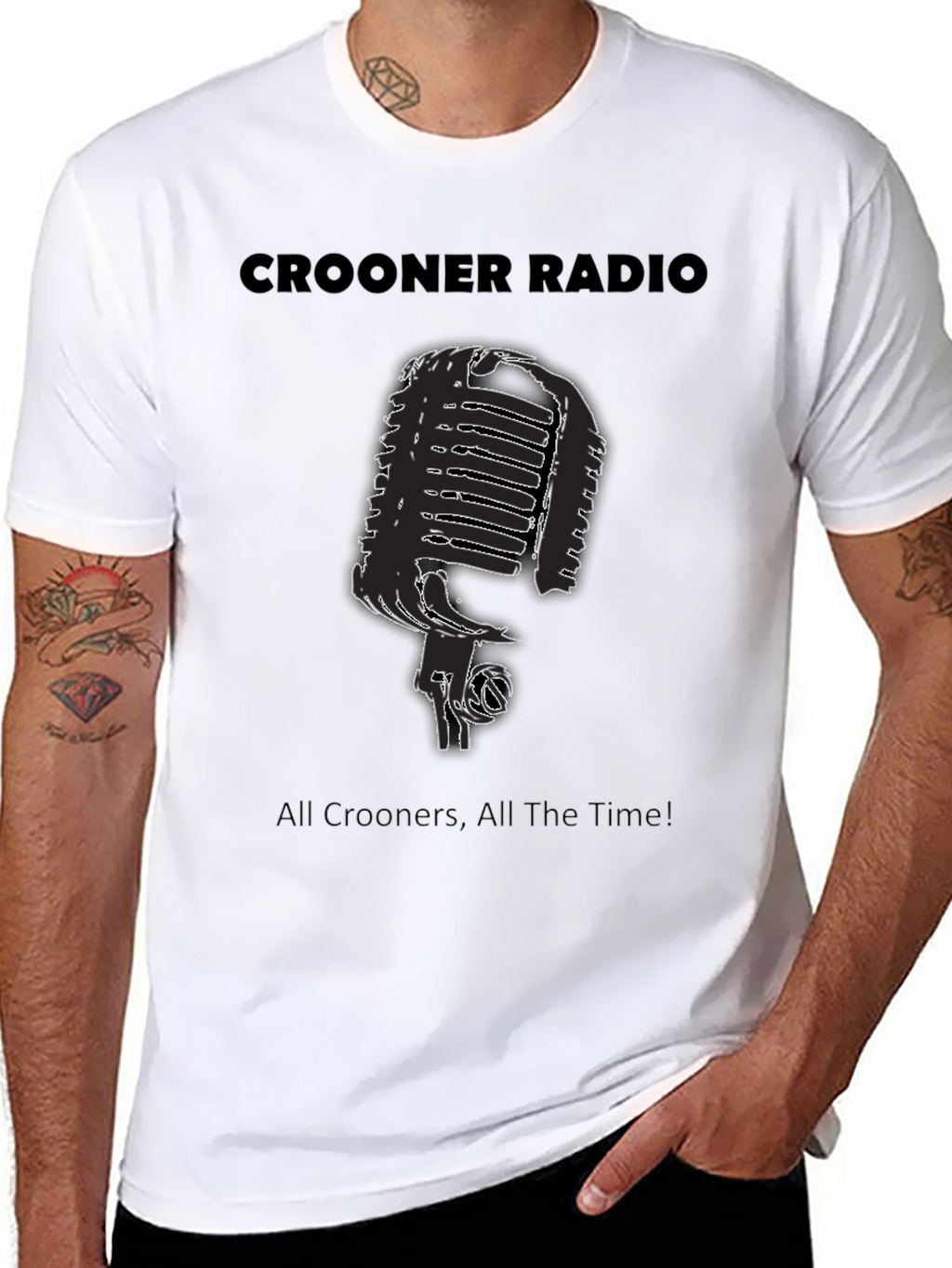 Crooner Radio Black T-Shirt