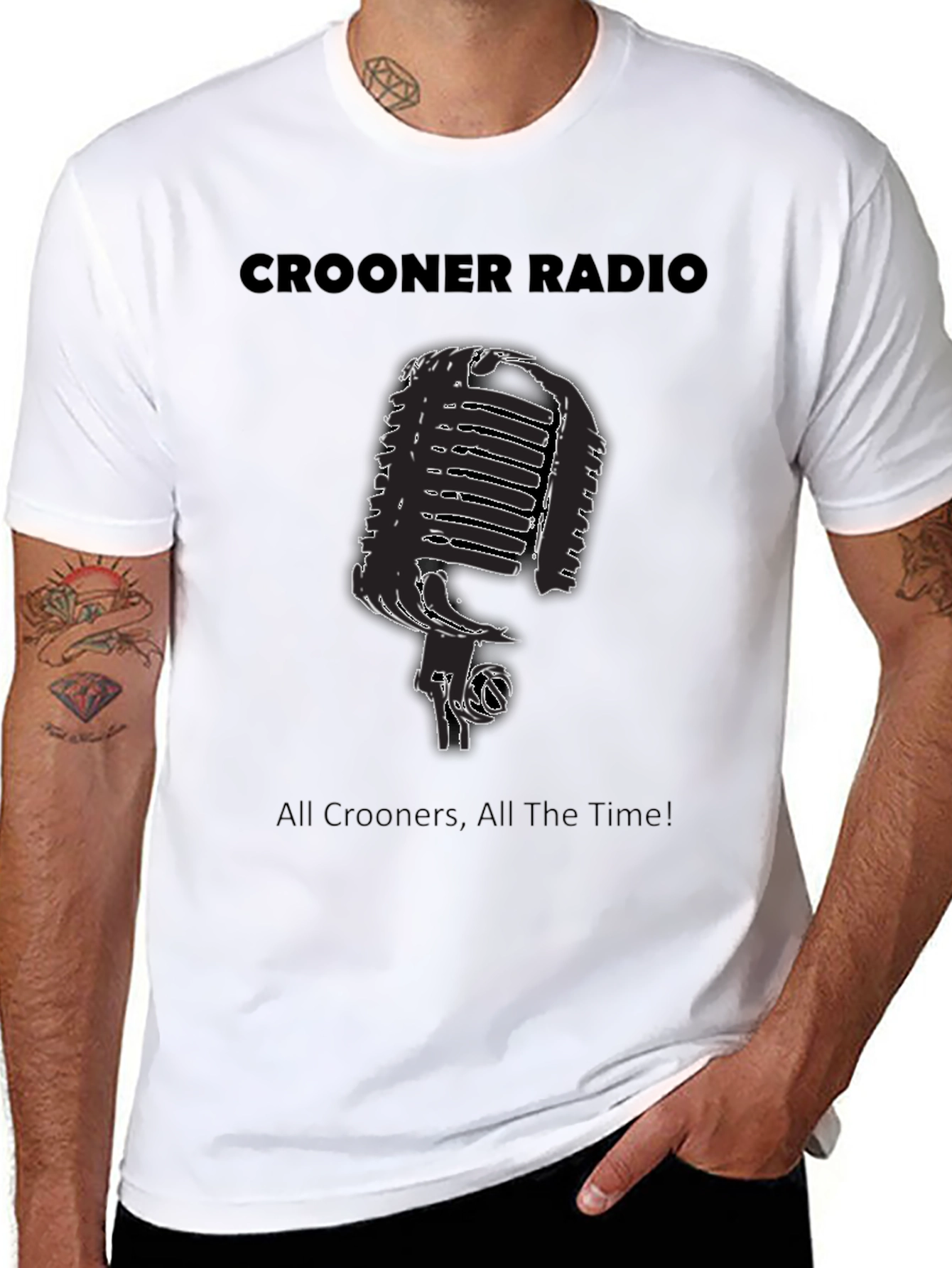 Crooner Radio Black T-Shirt