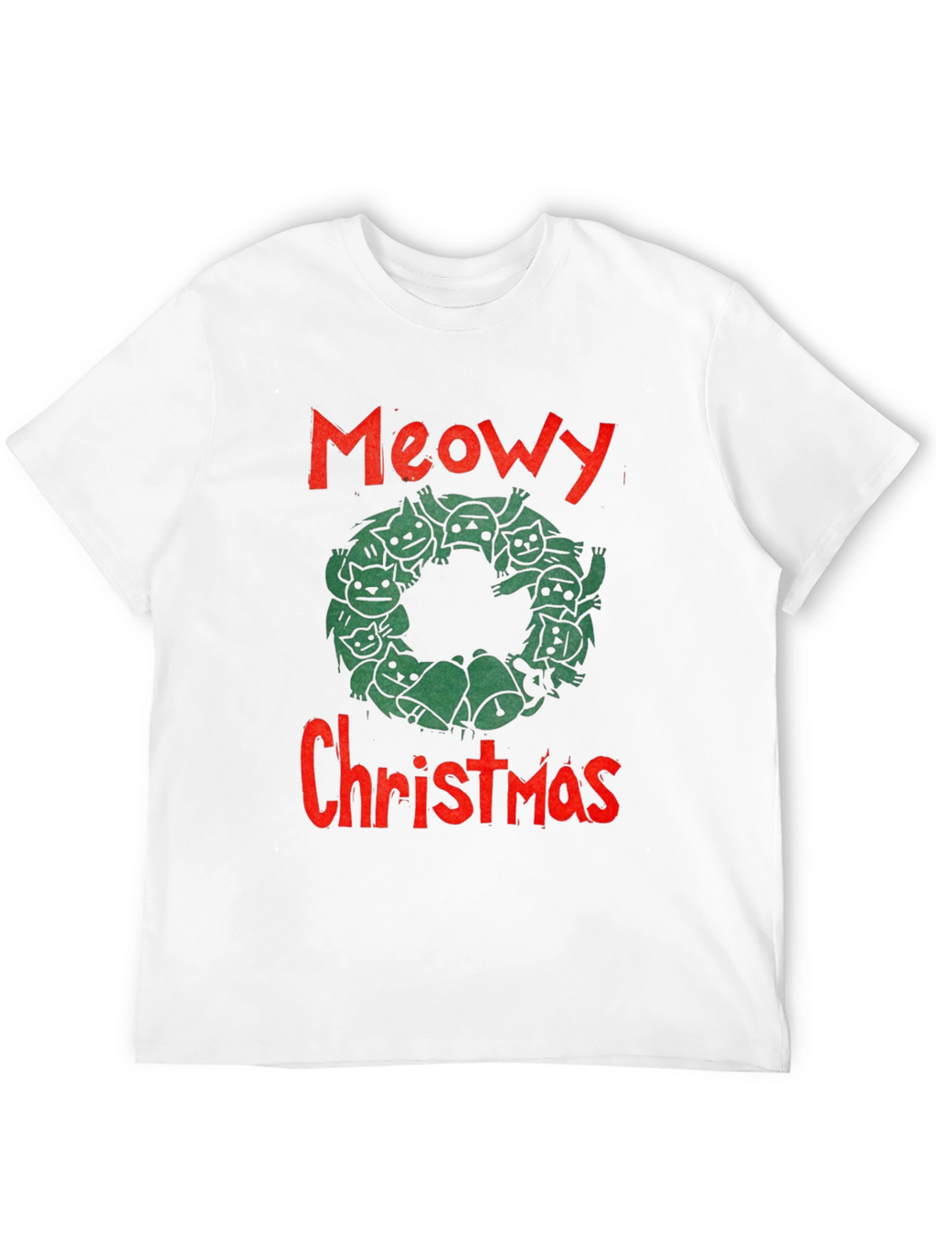 Meowy Christmas Graphic T-Shirt