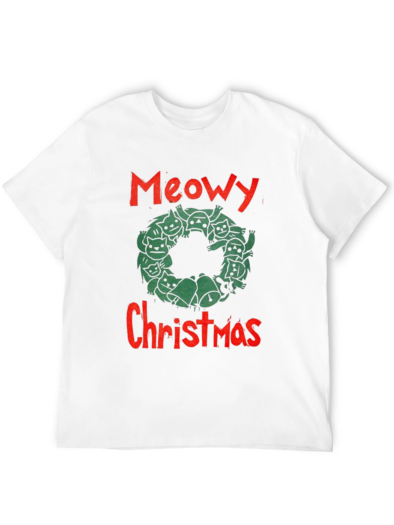Meowy Christmas Graphic T-Shirt