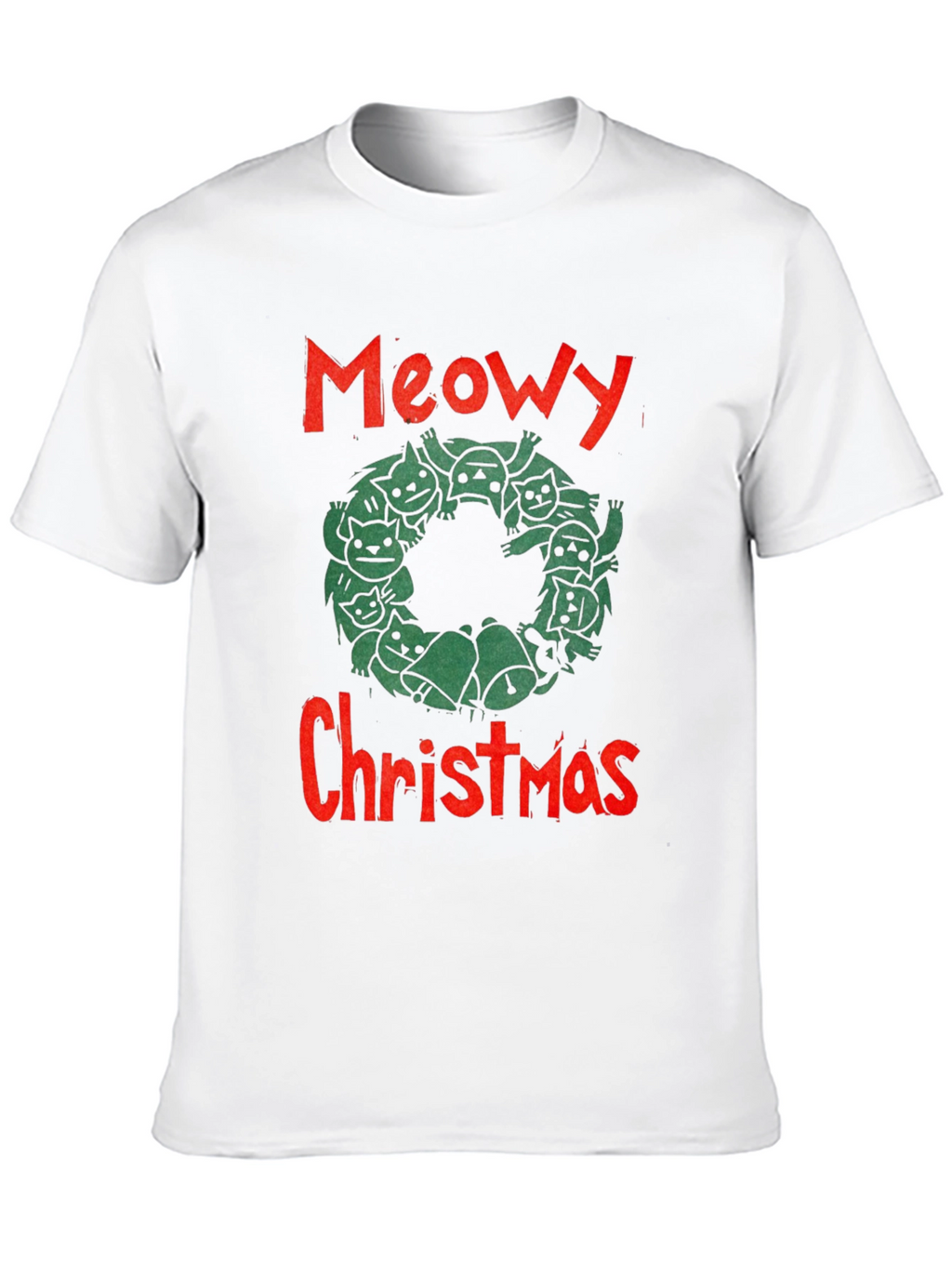 Meowy Christmas Graphic T-Shirt