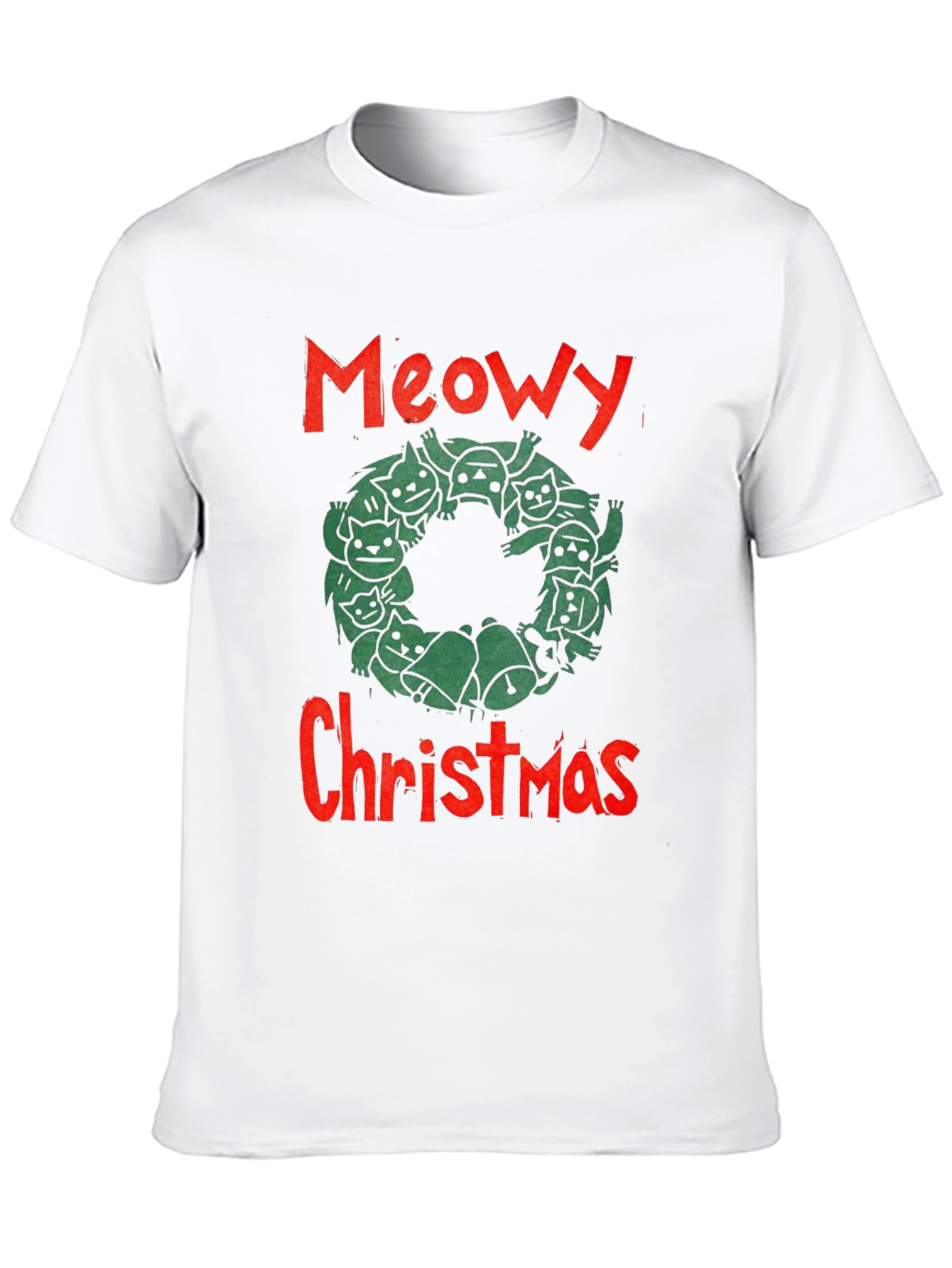 Meowy Christmas Graphic T-Shirt