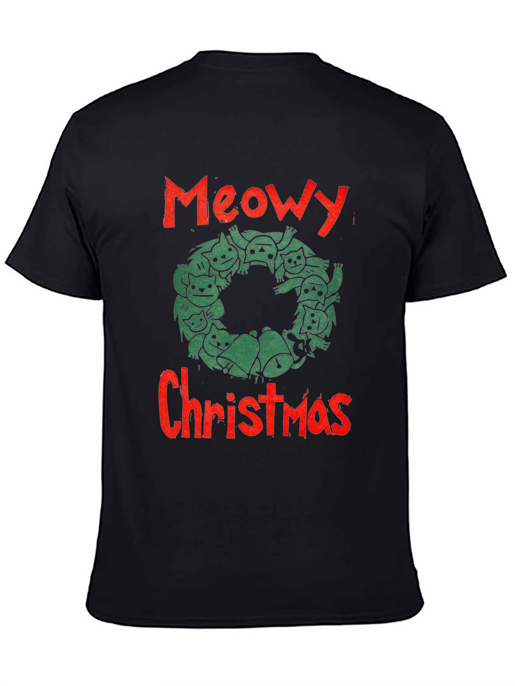Meowy Christmas Graphic T-Shirt