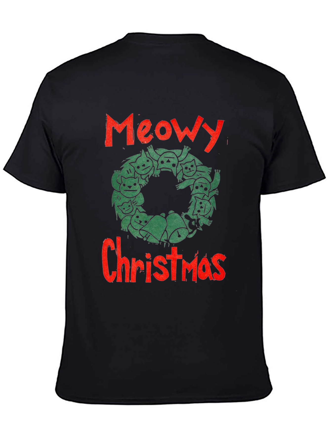 Meowy Christmas Graphic T-Shirt