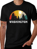 Washington State Retro T-Shirt - Nature Inspired Design