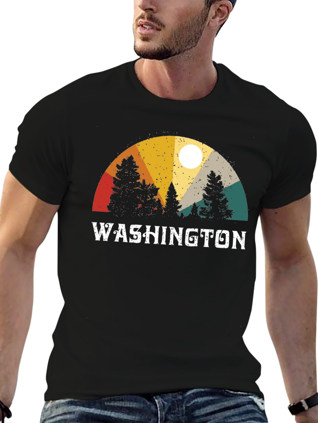 Washington State Retro T-Shirt - Nature Inspired Design