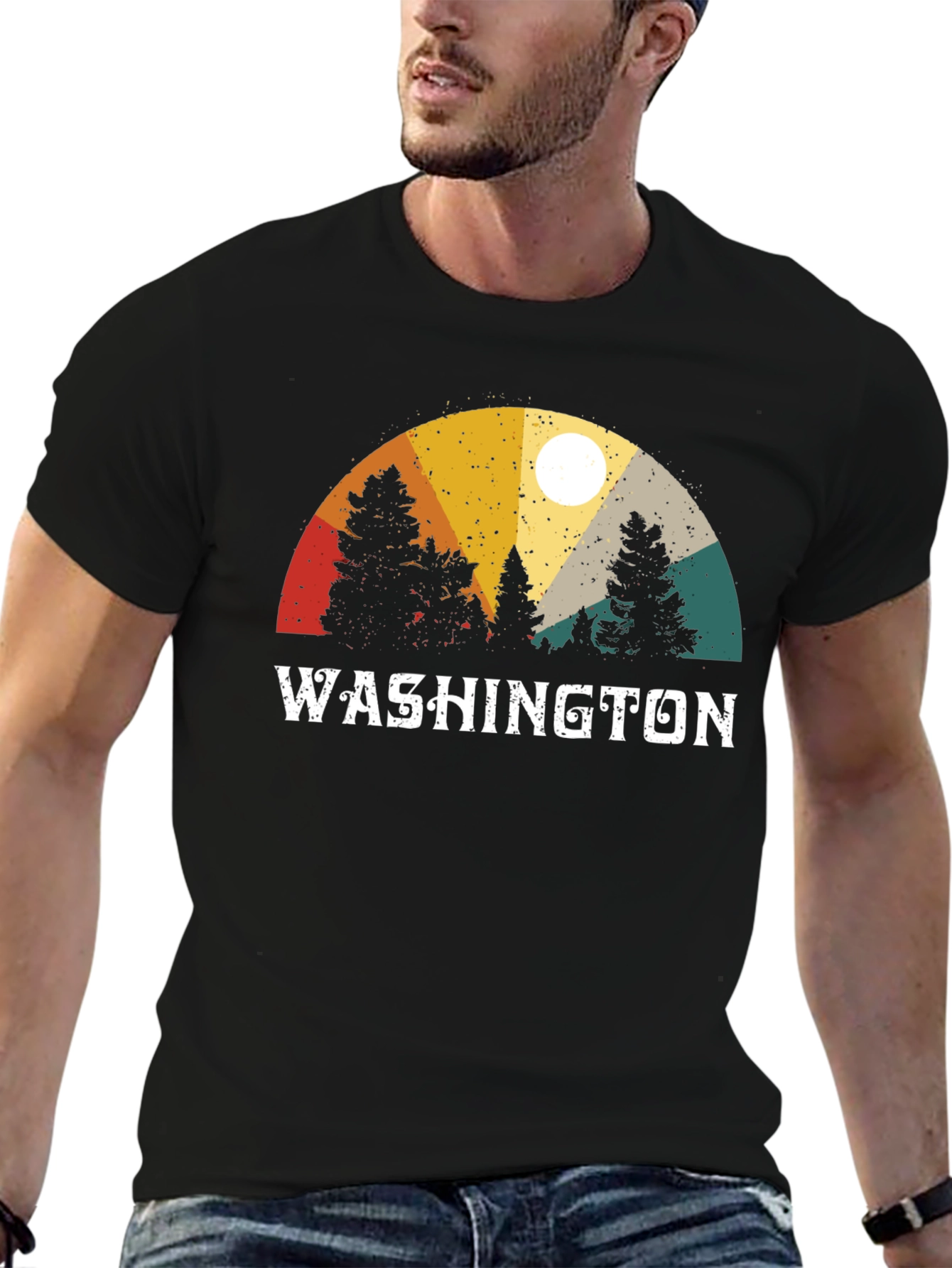 Washington State Retro T-Shirt - Nature Inspired Design