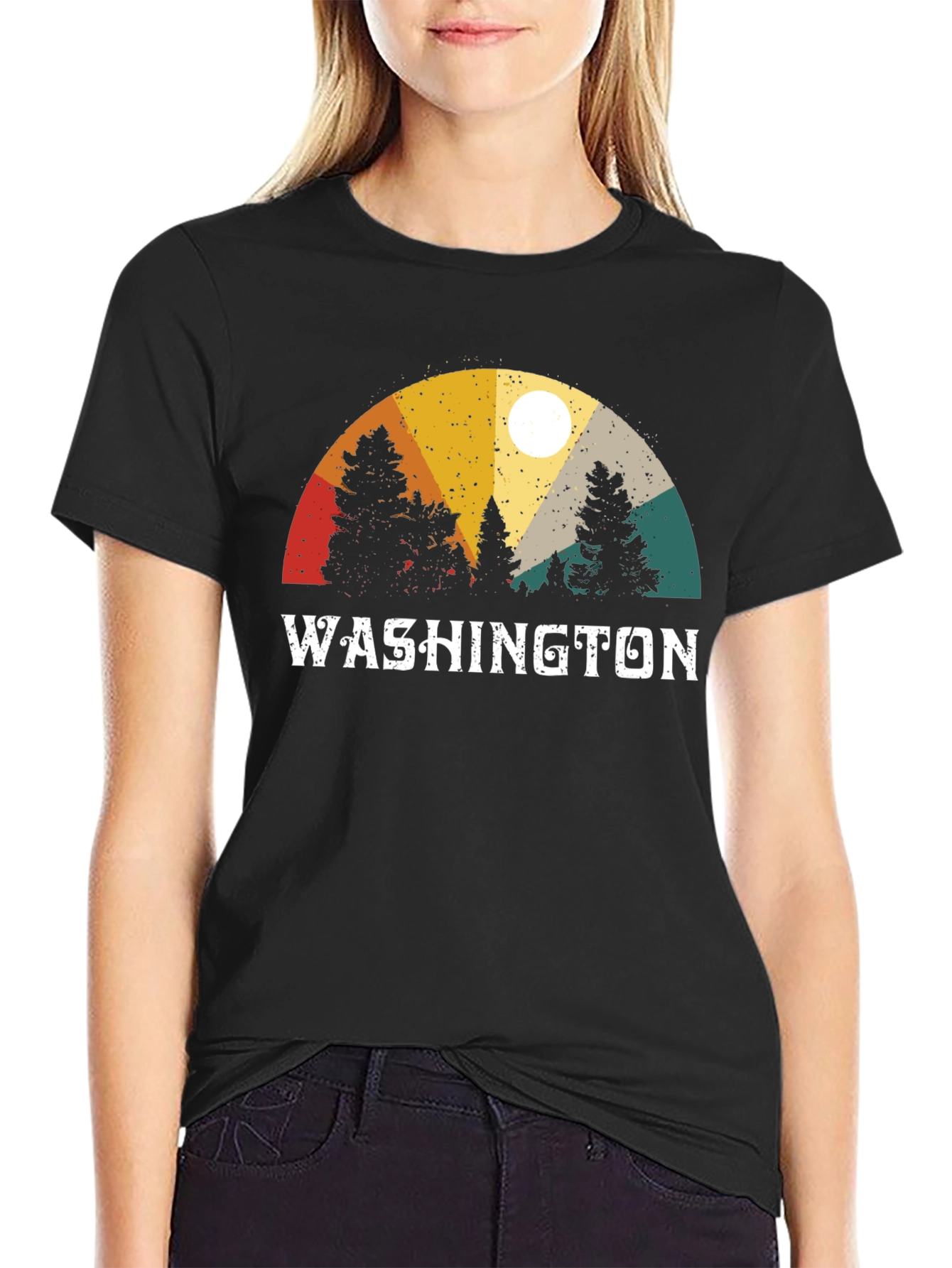 Washington State Retro T-Shirt - Nature Inspired Design