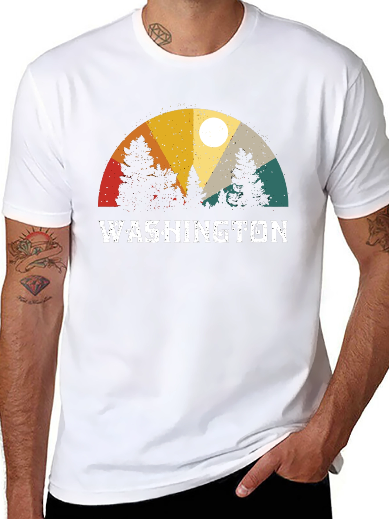 Washington State Retro T-Shirt - Nature Inspired Design