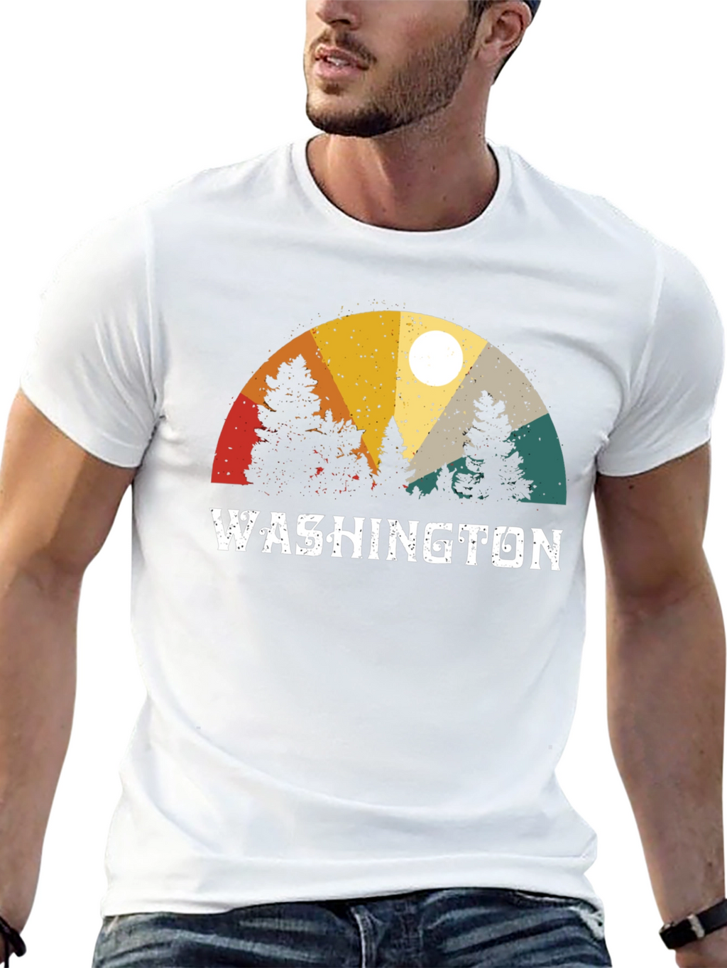 Washington State Retro T-Shirt - Nature Inspired Design