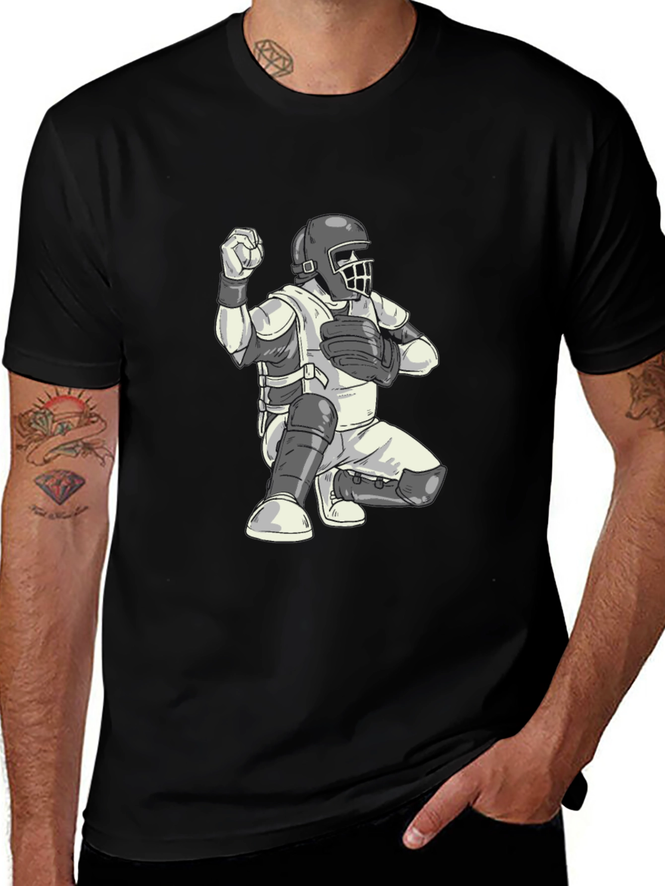Baseball Catcher Graphic T-Shirt