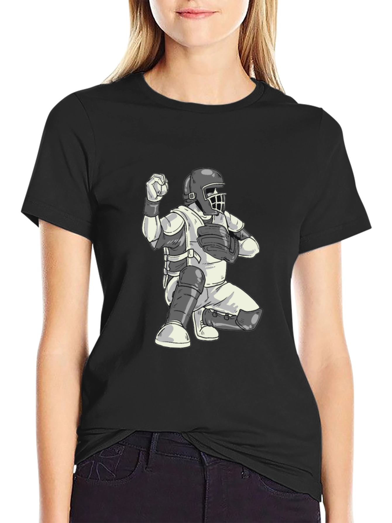 Baseball Catcher Graphic T-Shirt