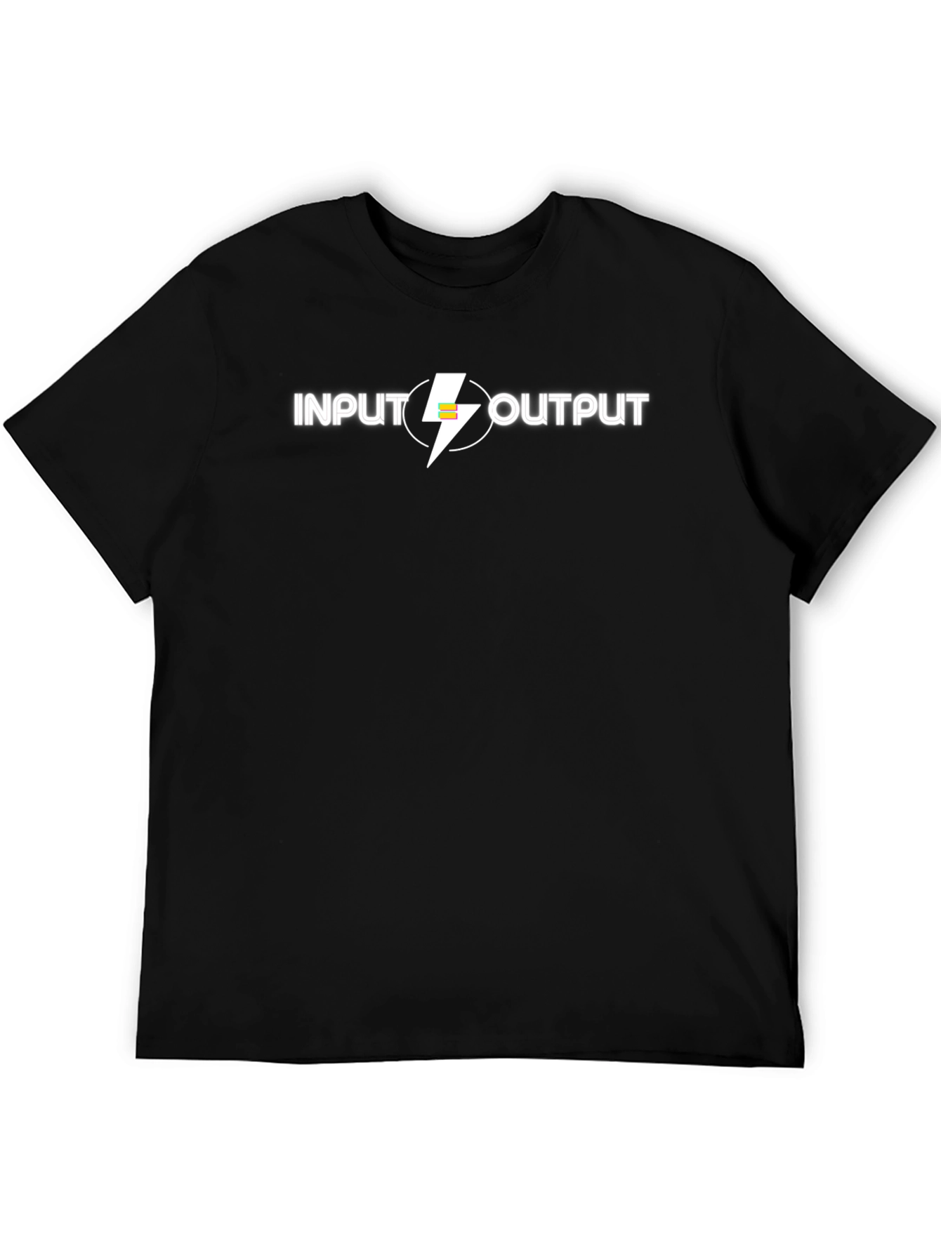 Input Output Graphic Tee - Stylish Black Cotton T-Shirt
