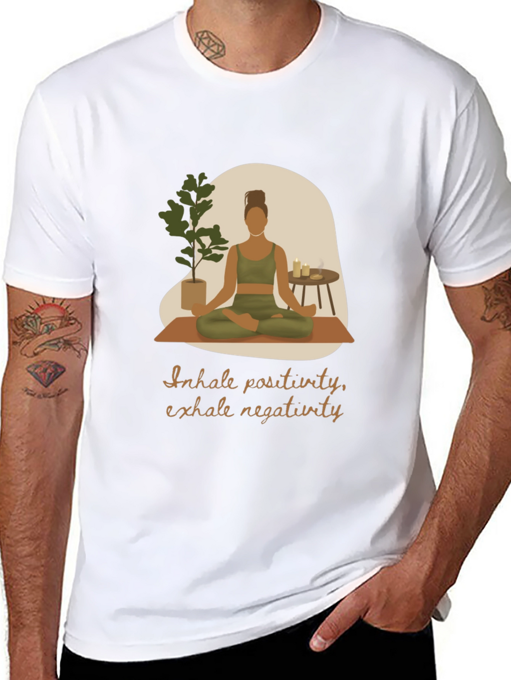Inhale Positivity Yoga Graphic Tee