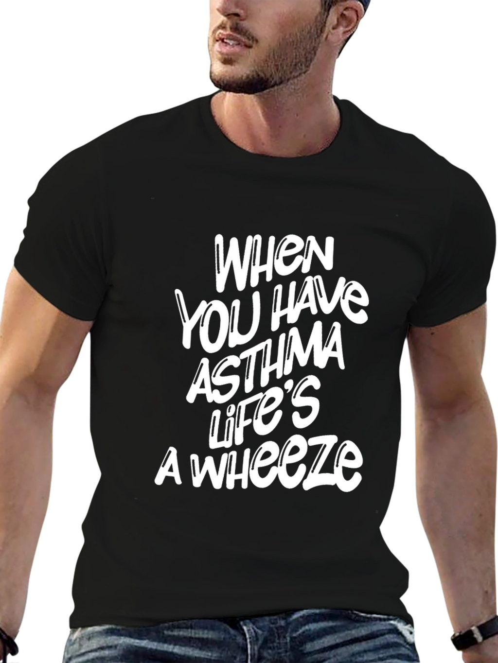 Asthma Lifes A Wheeze Graphic T-Shirt