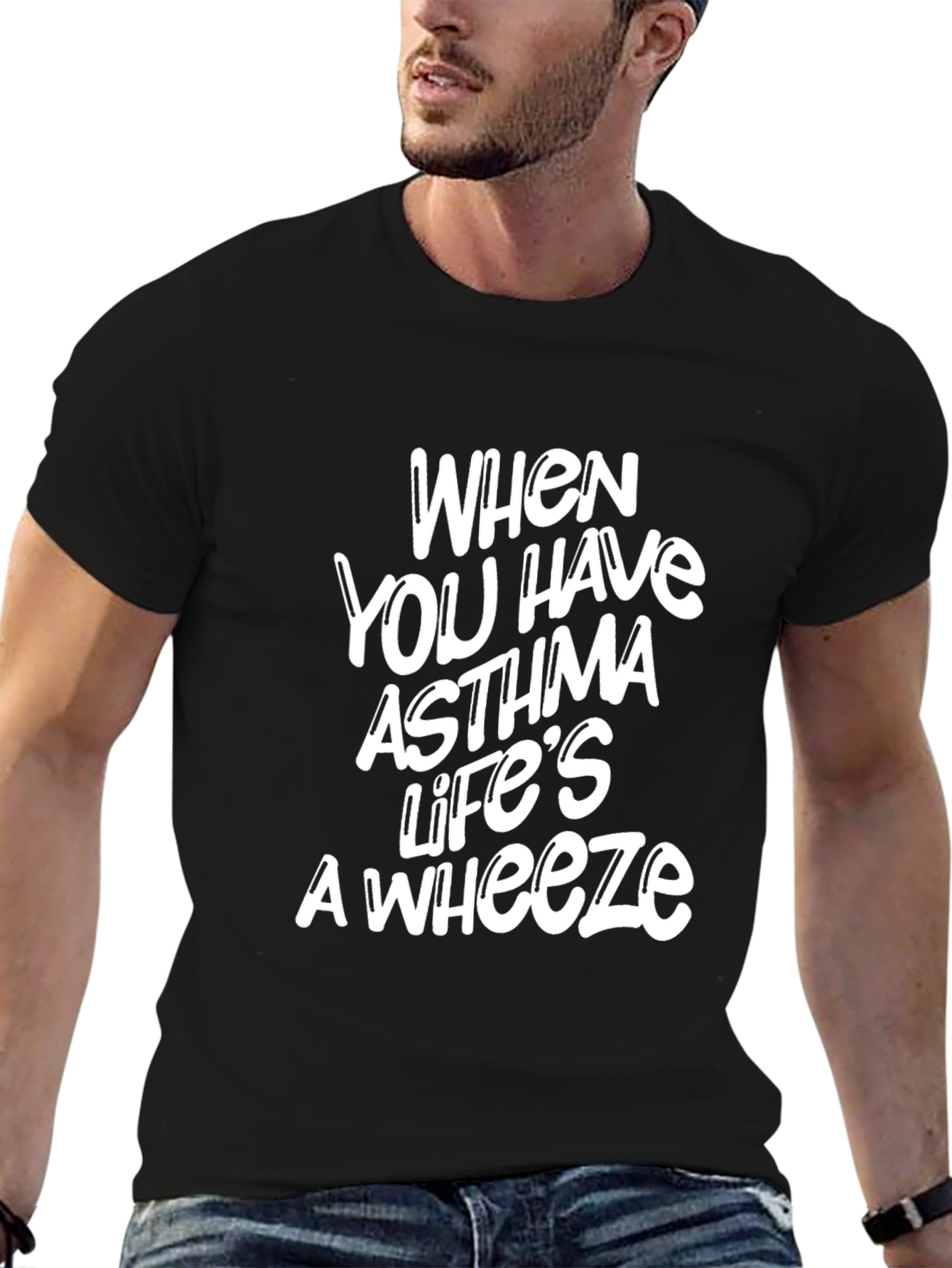 Asthma Lifes A Wheeze Graphic T-Shirt