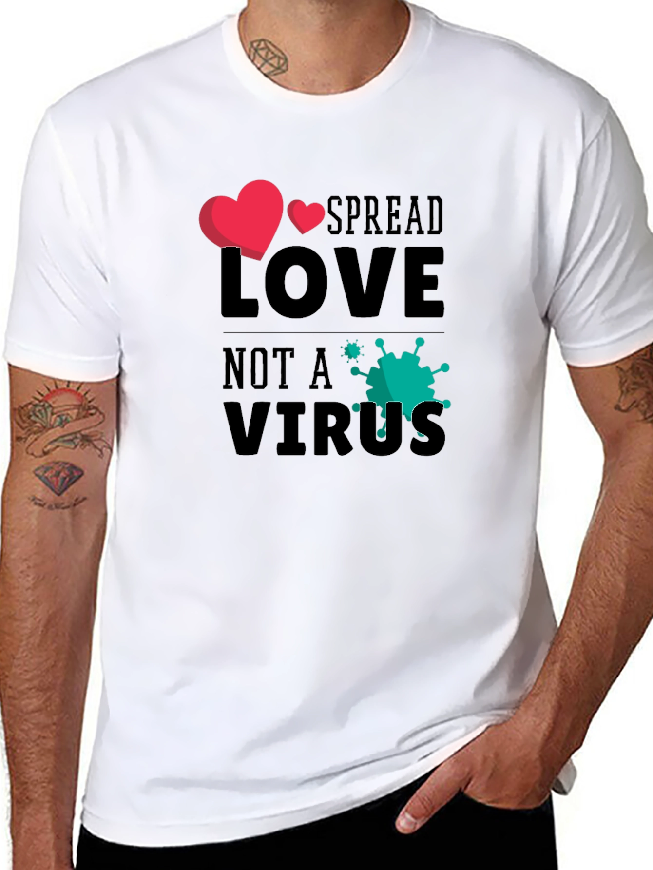 Spread Love Not a Virus Graphic Tee