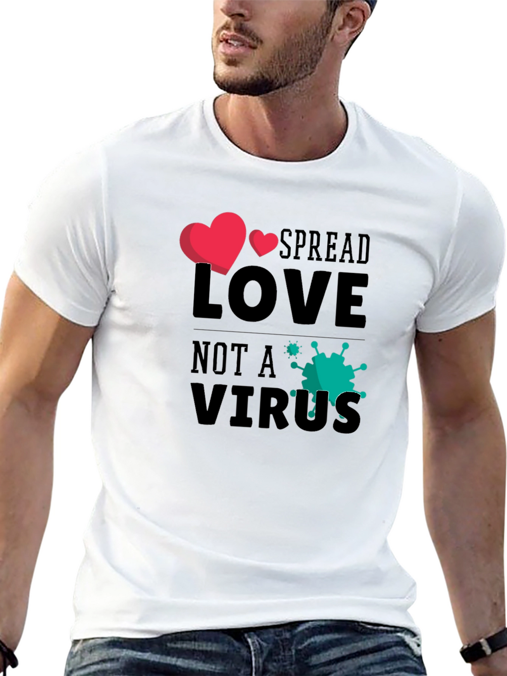 Spread Love Not a Virus Graphic Tee