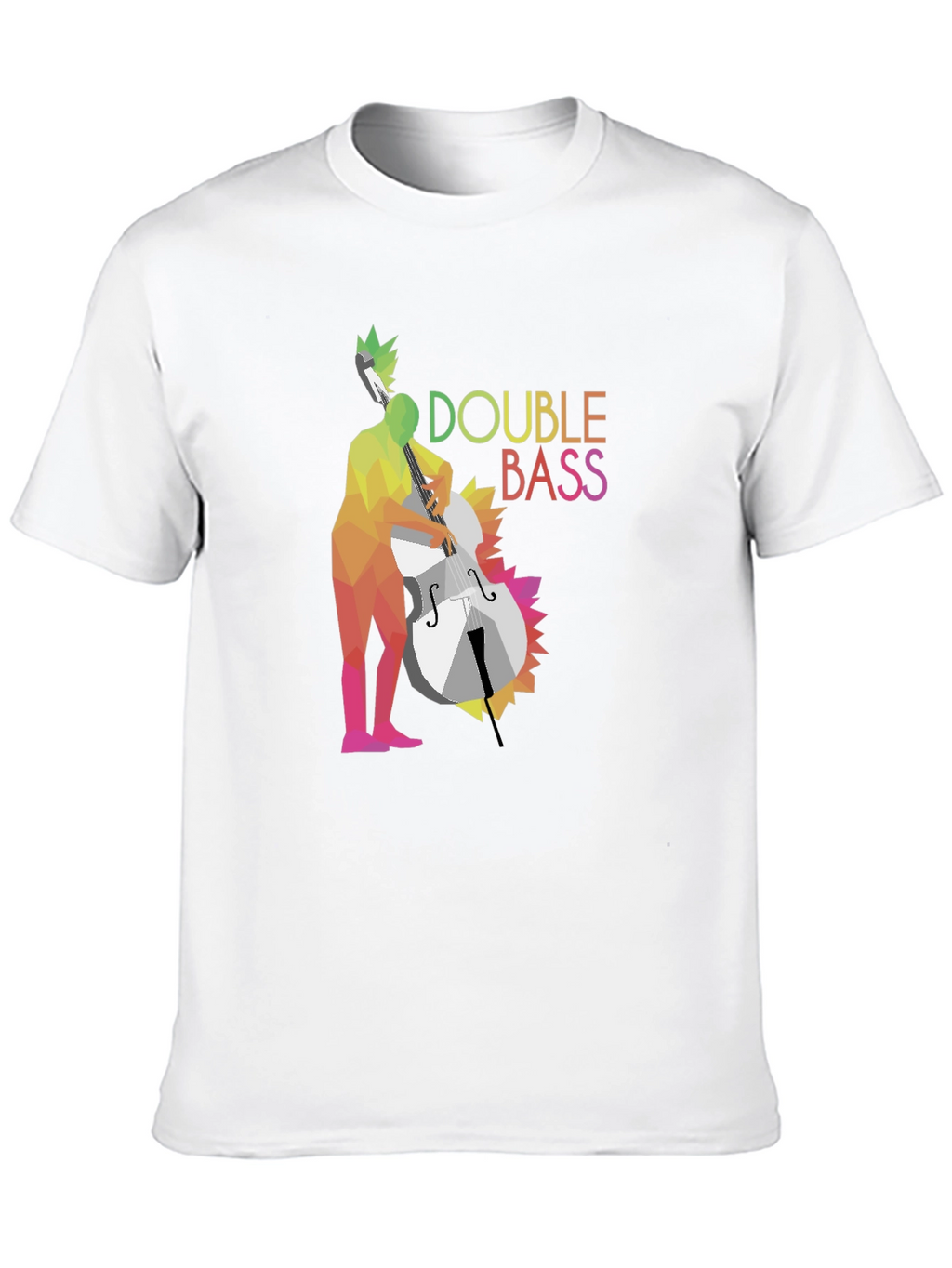 Double Bass Player Graphic T-Shirt - Black