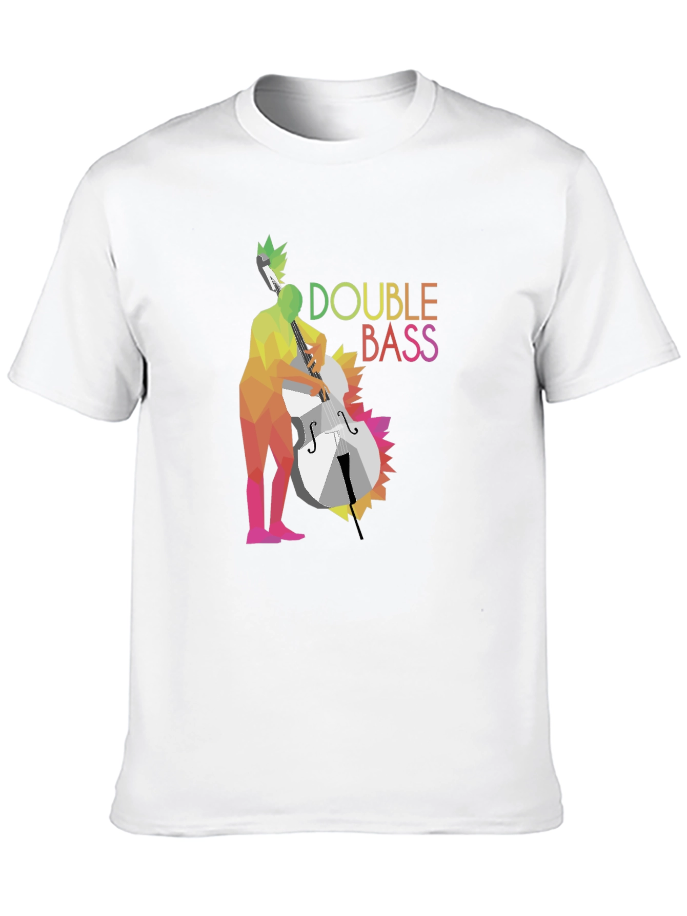 Double Bass Player Graphic T-Shirt - Black