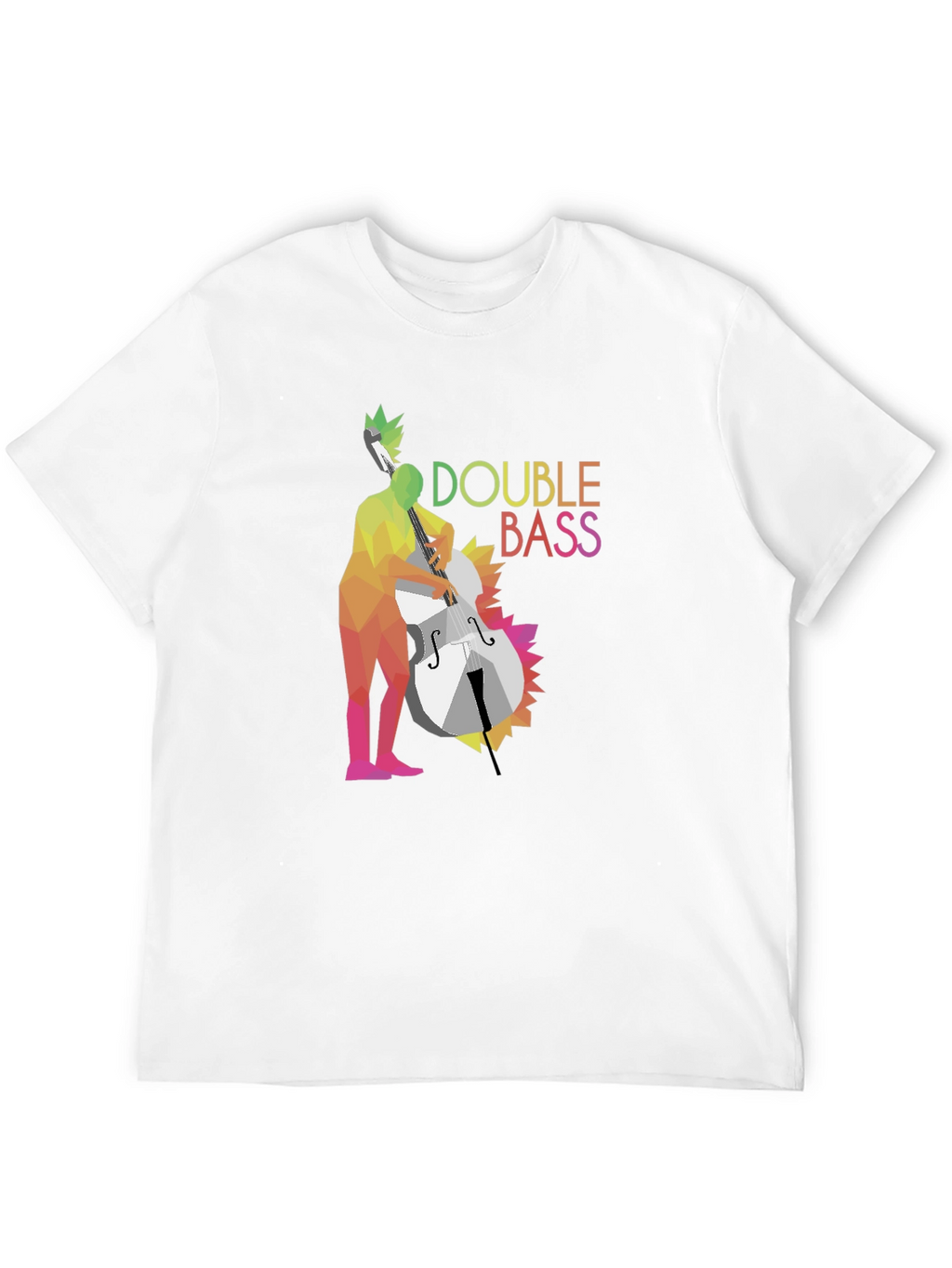 Double Bass Player Graphic T-Shirt - Black