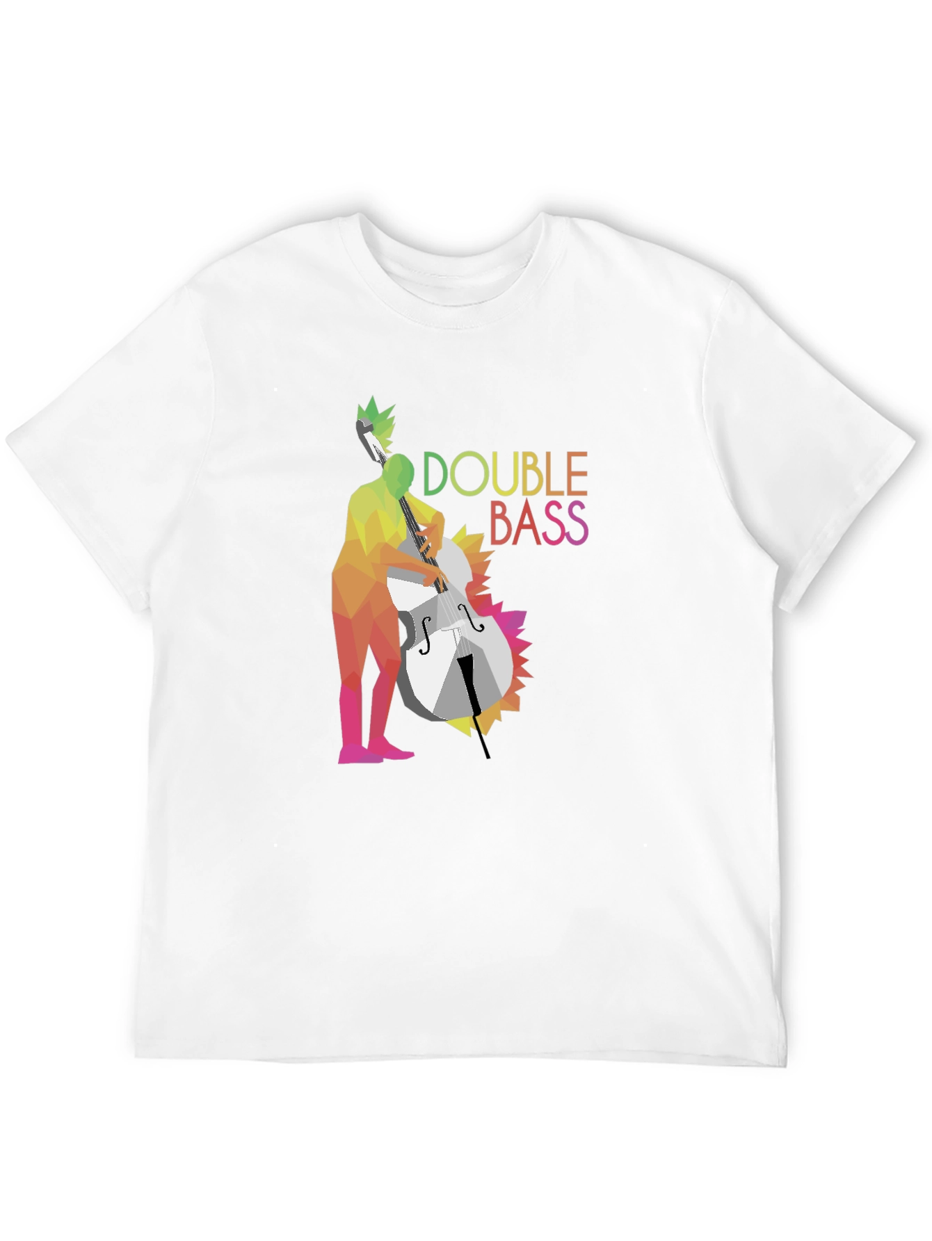 Double Bass Player Graphic T-Shirt - Black